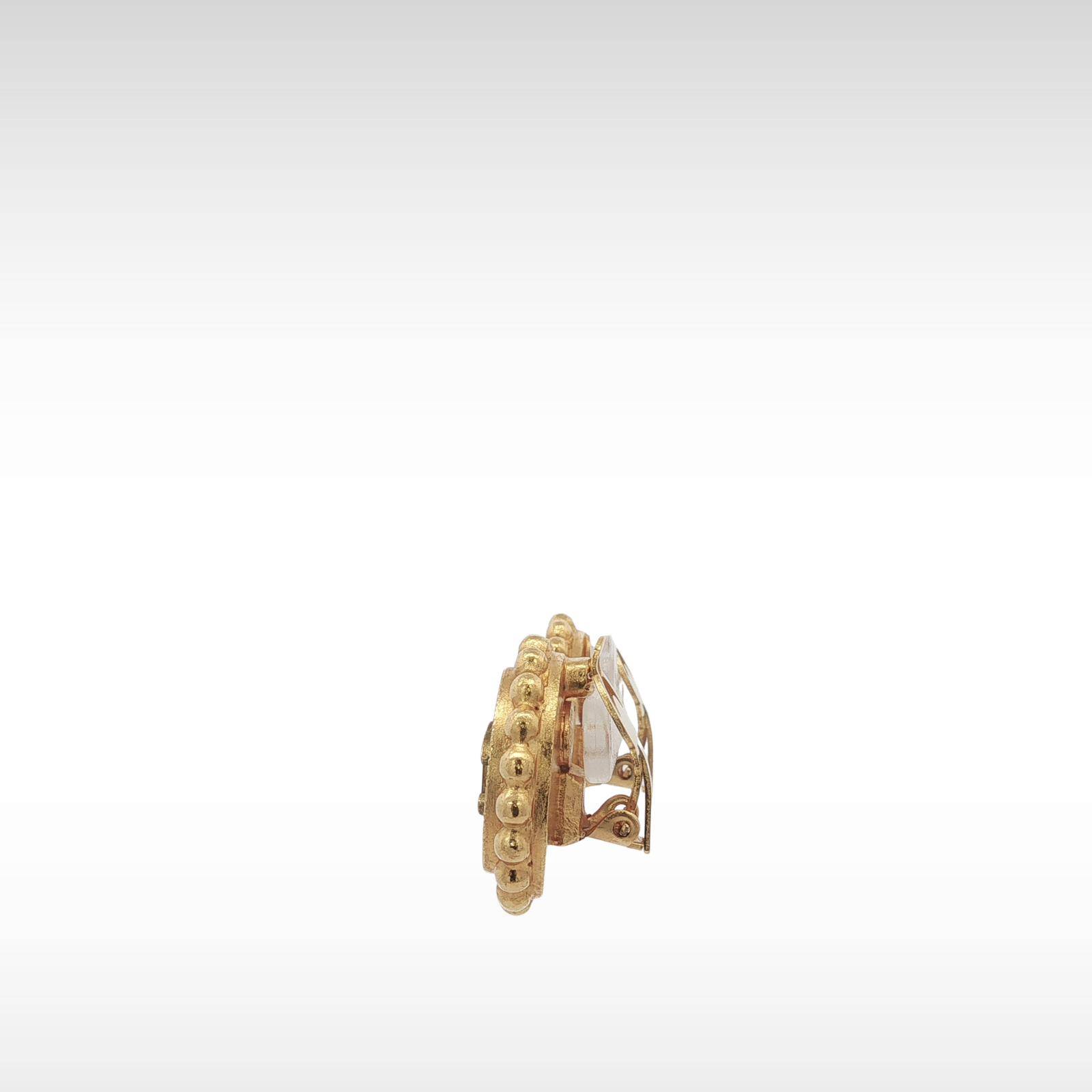 Brass Black Earrings
