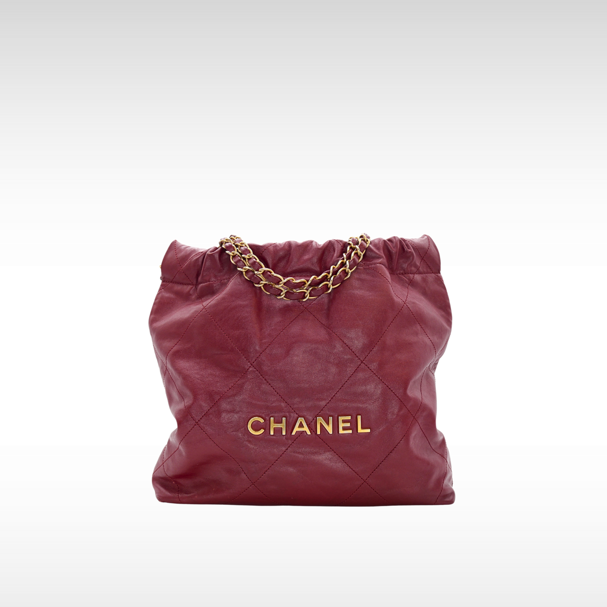 Chanel 22 Calf Burgundy Shoulder Bag