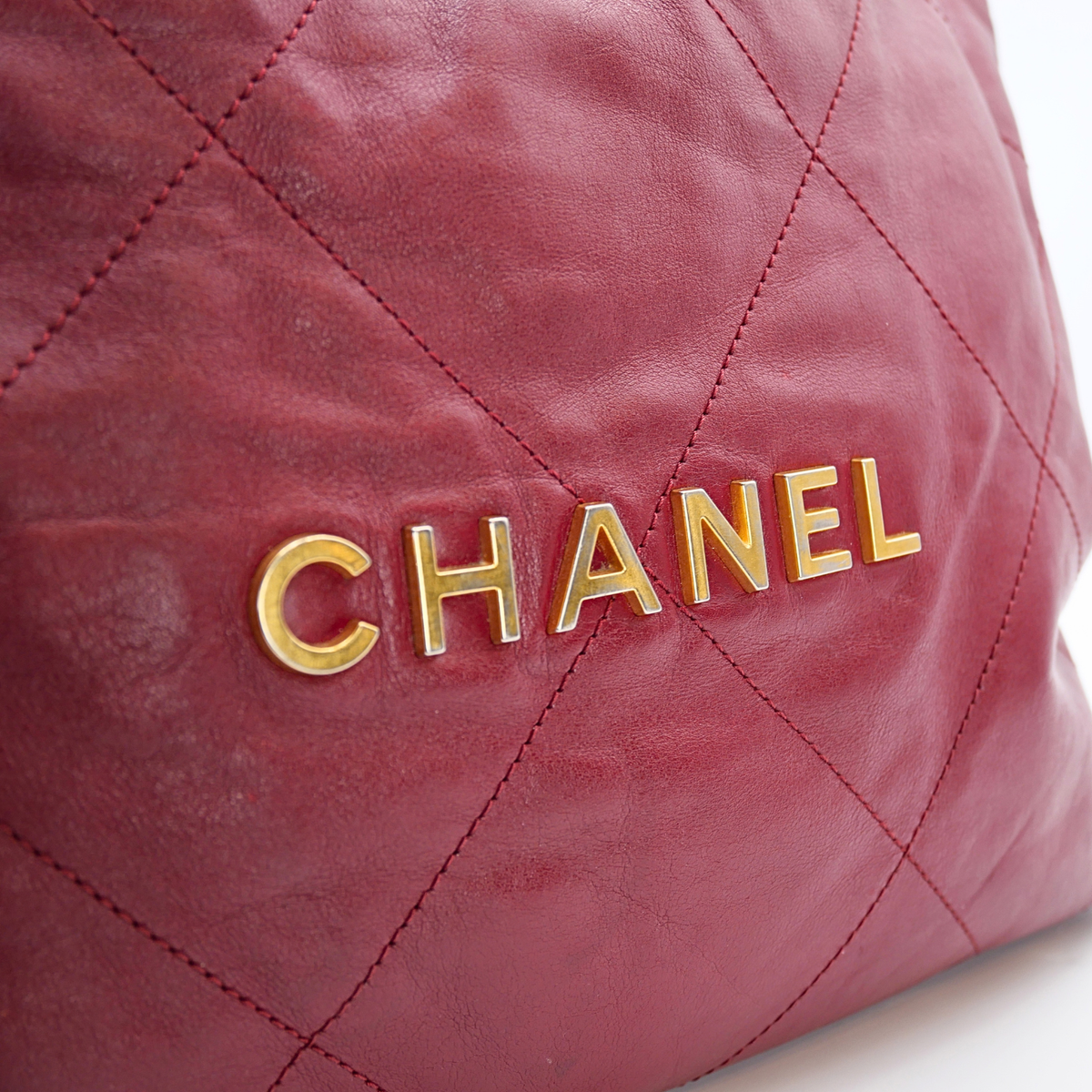 Chanel 22 Calf Burgundy Shoulder Bag