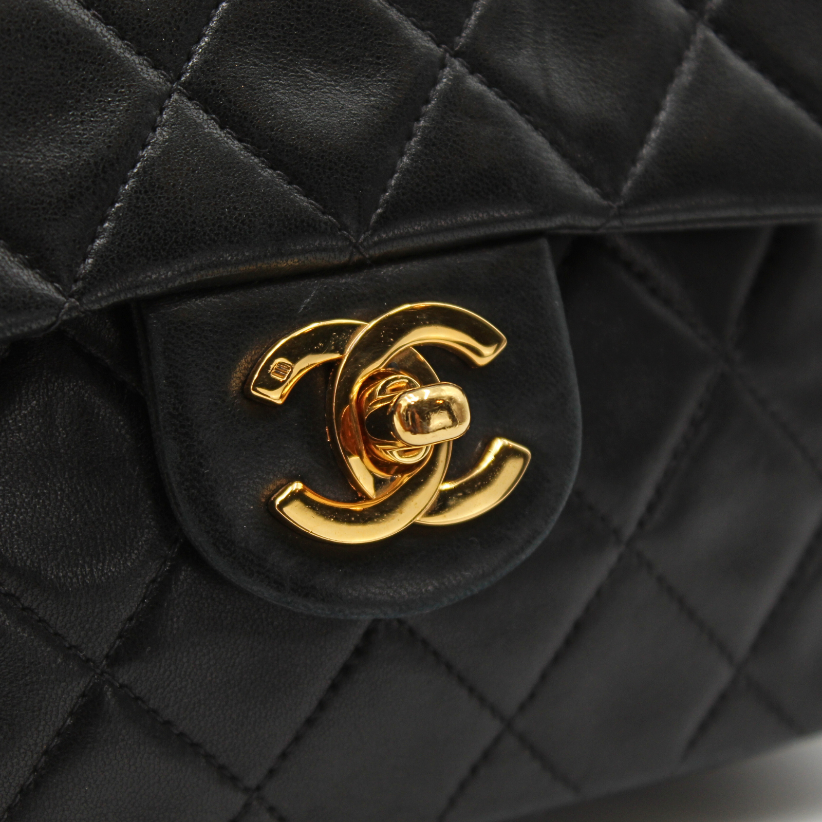 Lamb Black Crossbody Bag