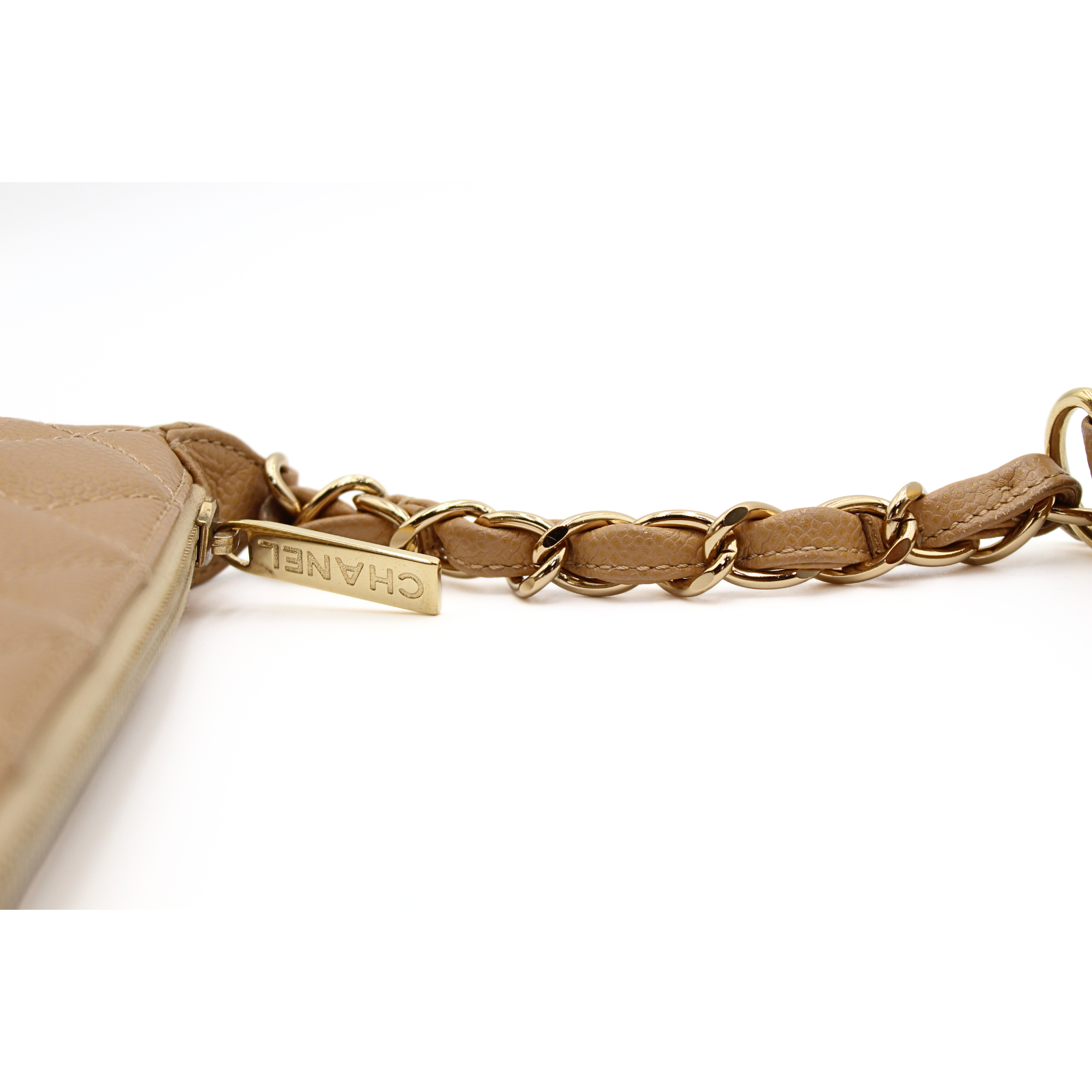 Beige Cavier Shoulder Bag