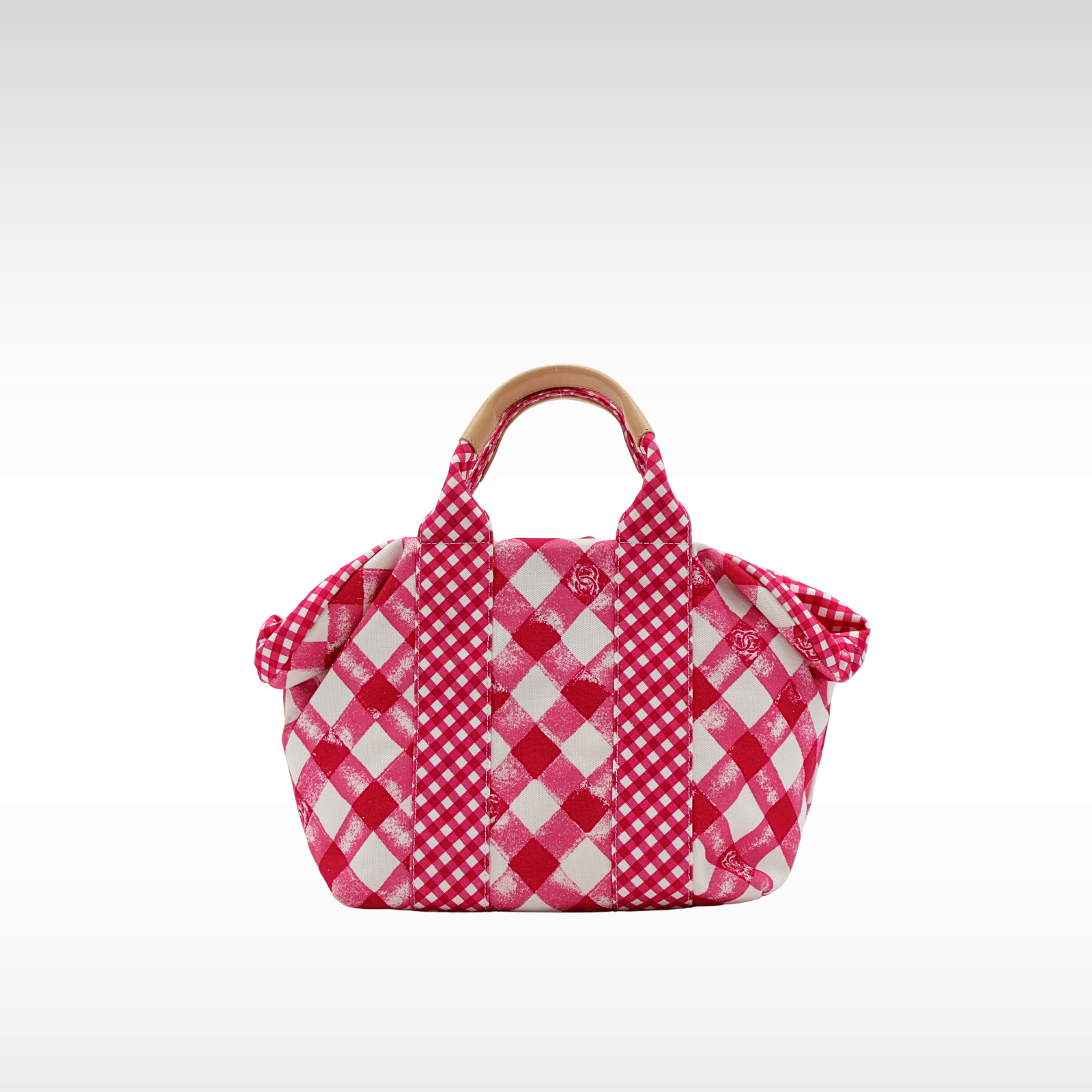 Canvas White+Pink Hand Bag