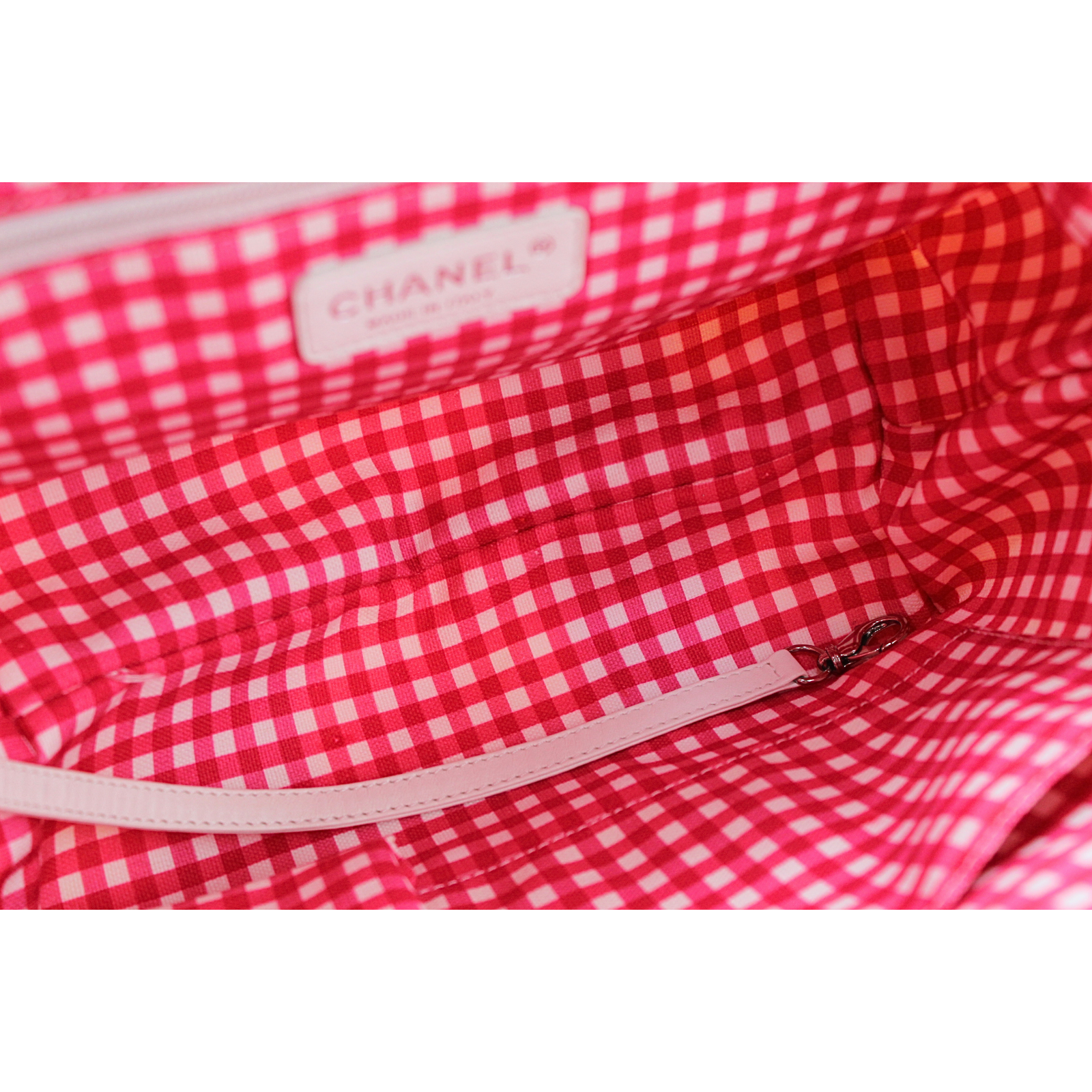 Canvas White+Pink Hand Bag