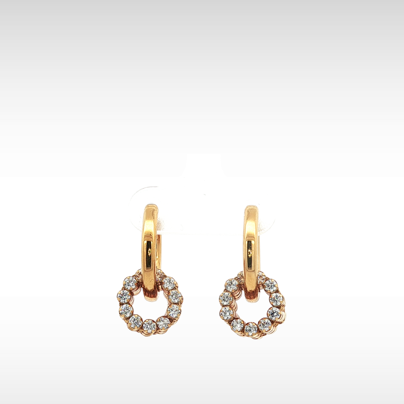 Le Soir Brass Transparent Earrings