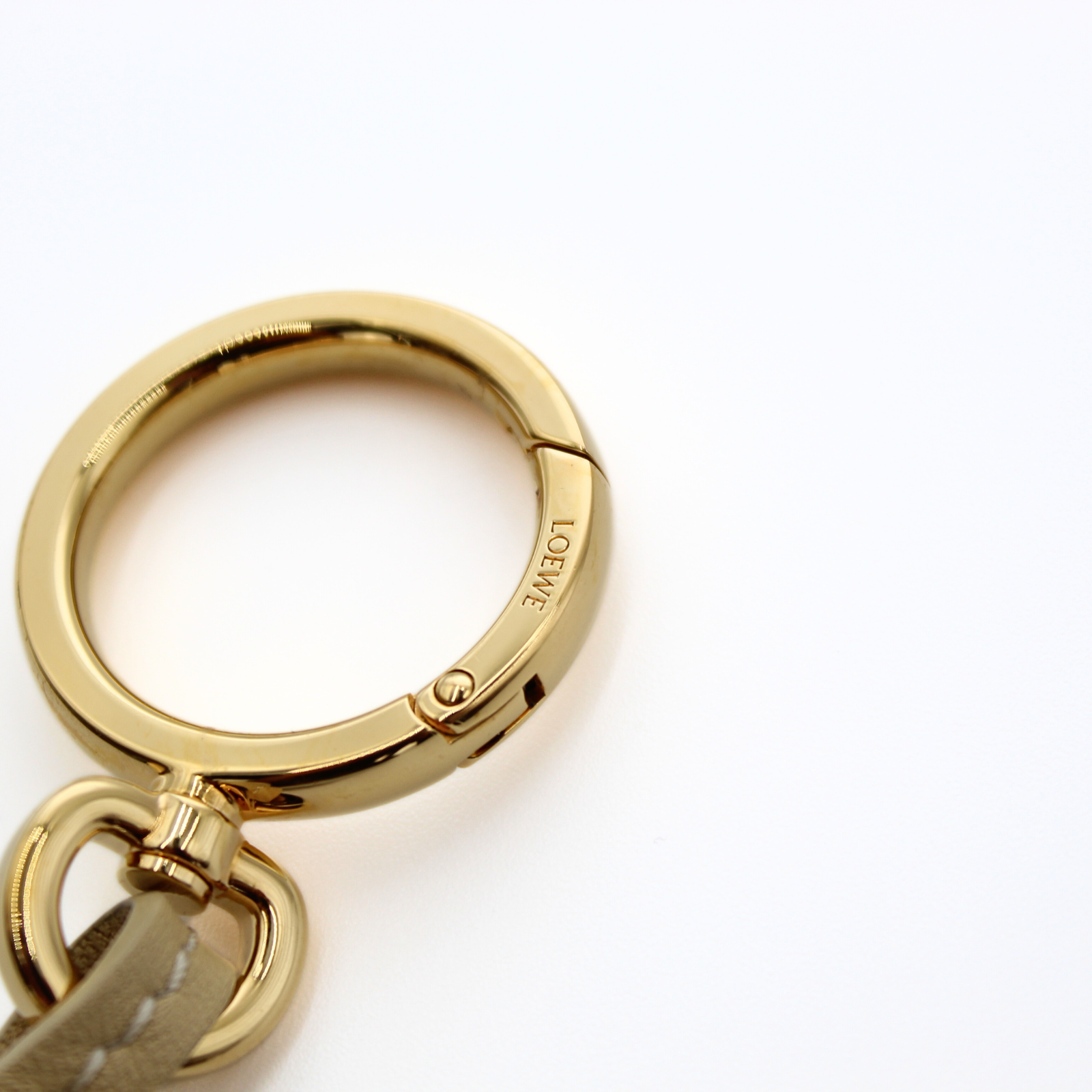 Calf Beige Bag Charm