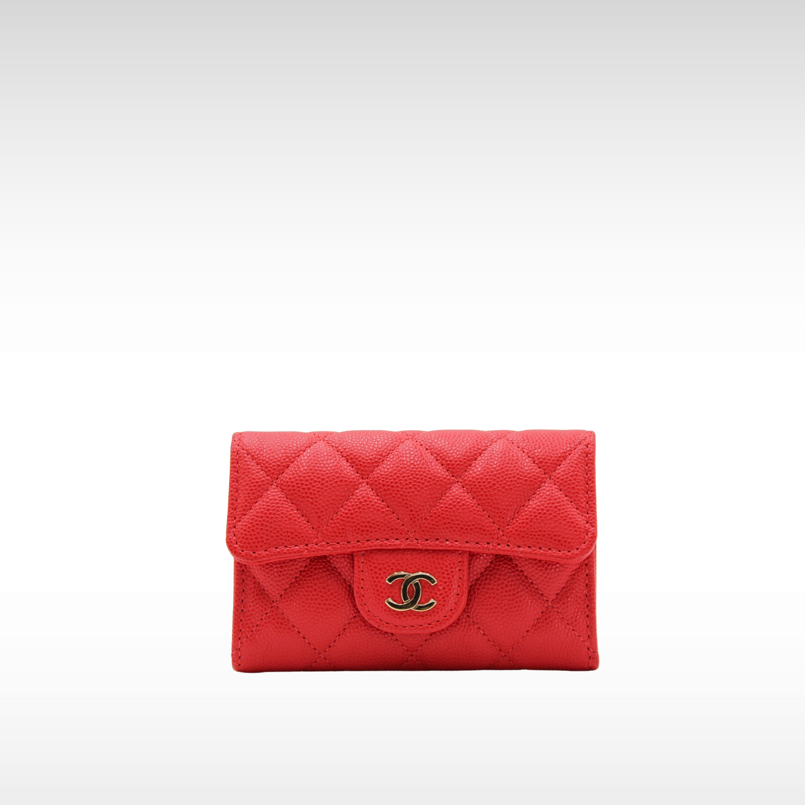 Timeless Classic Caviar Red Card Case