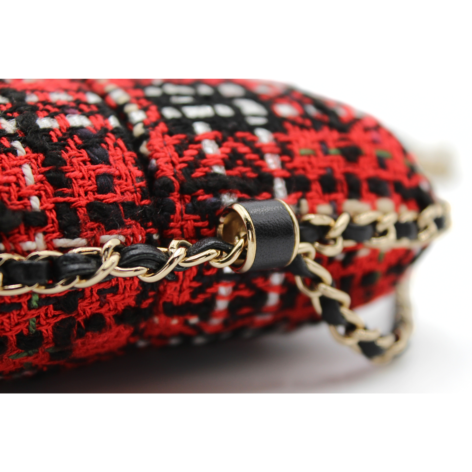 Tweed Red+Black Phone Holder