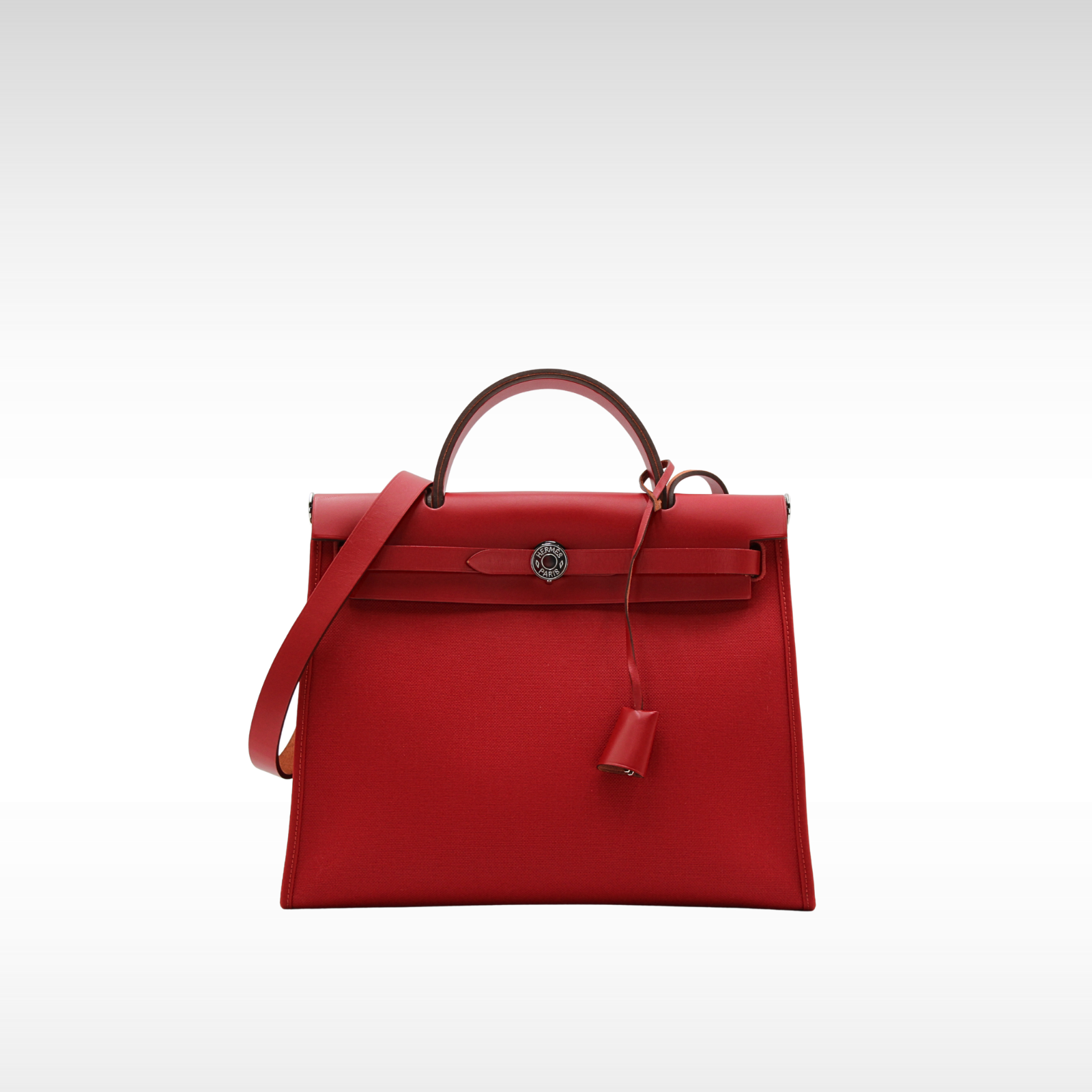 Herbag Zip 31 Toile Military Rouge Piment Shoulder Bag