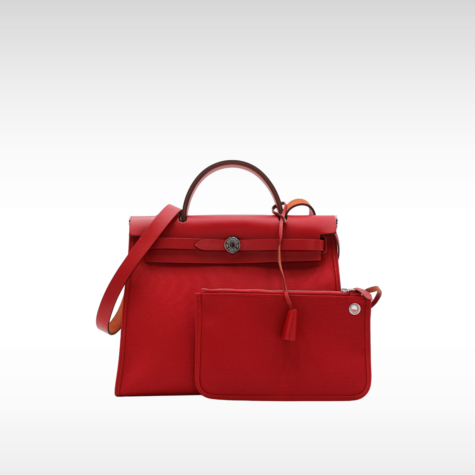 Herbag Zip 31 Toile Military Rouge Piment Shoulder Bag