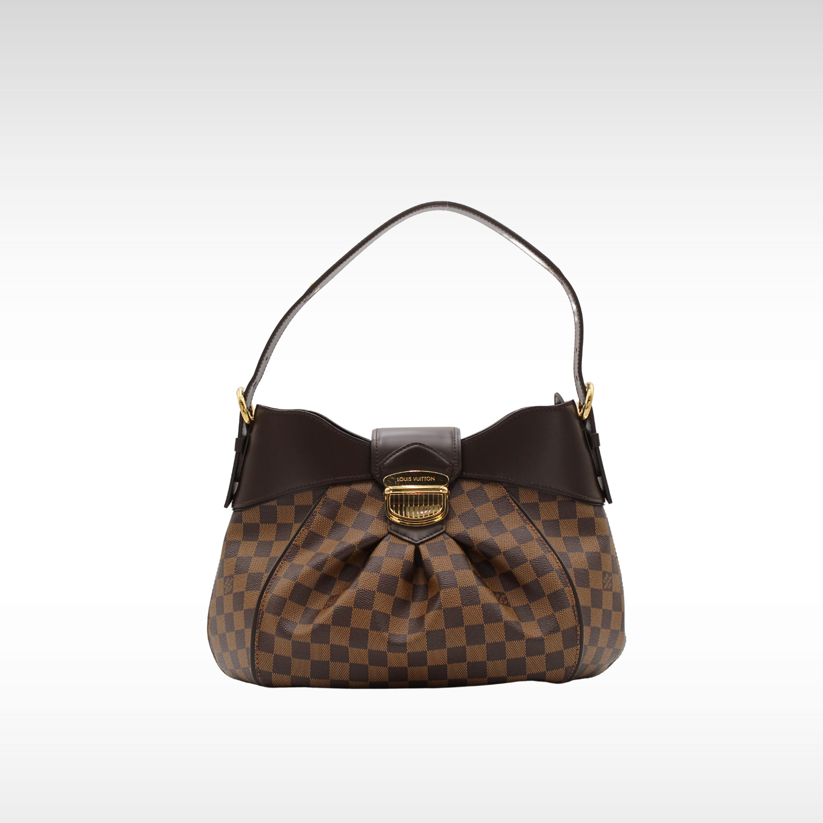 Sistina MM Damier Coated Canvas Ebene Shoulder Bag
