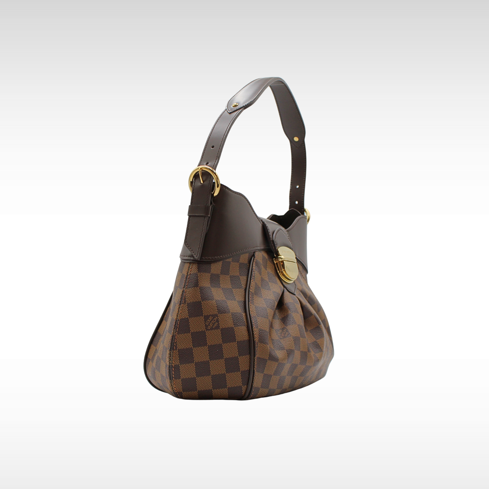 Sistina MM Damier Coated Canvas Ebene Shoulder Bag