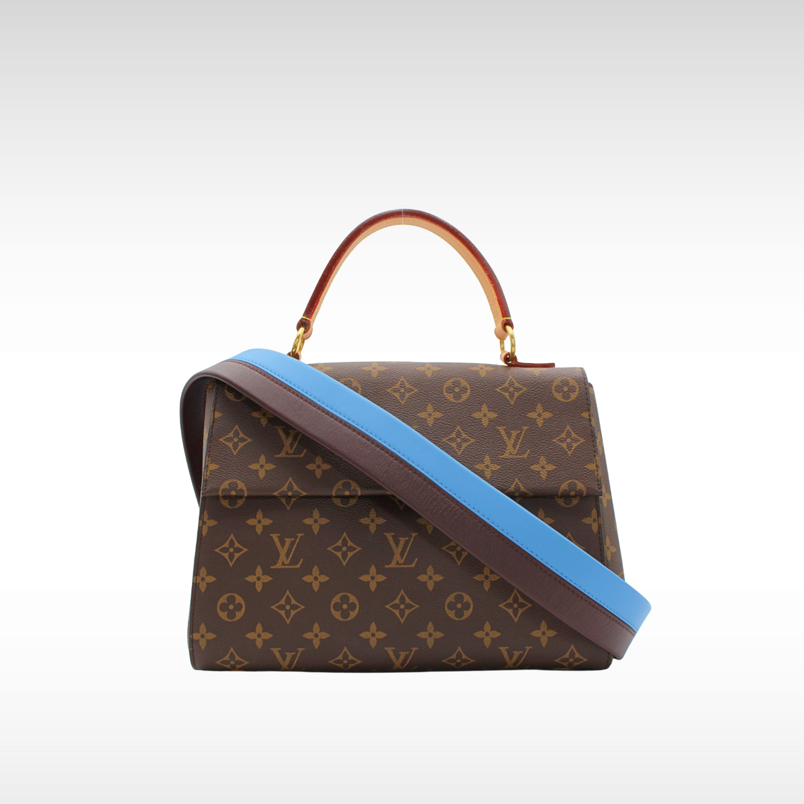 Cluny MM Monogram Coated Canvas Marron Hand Bag