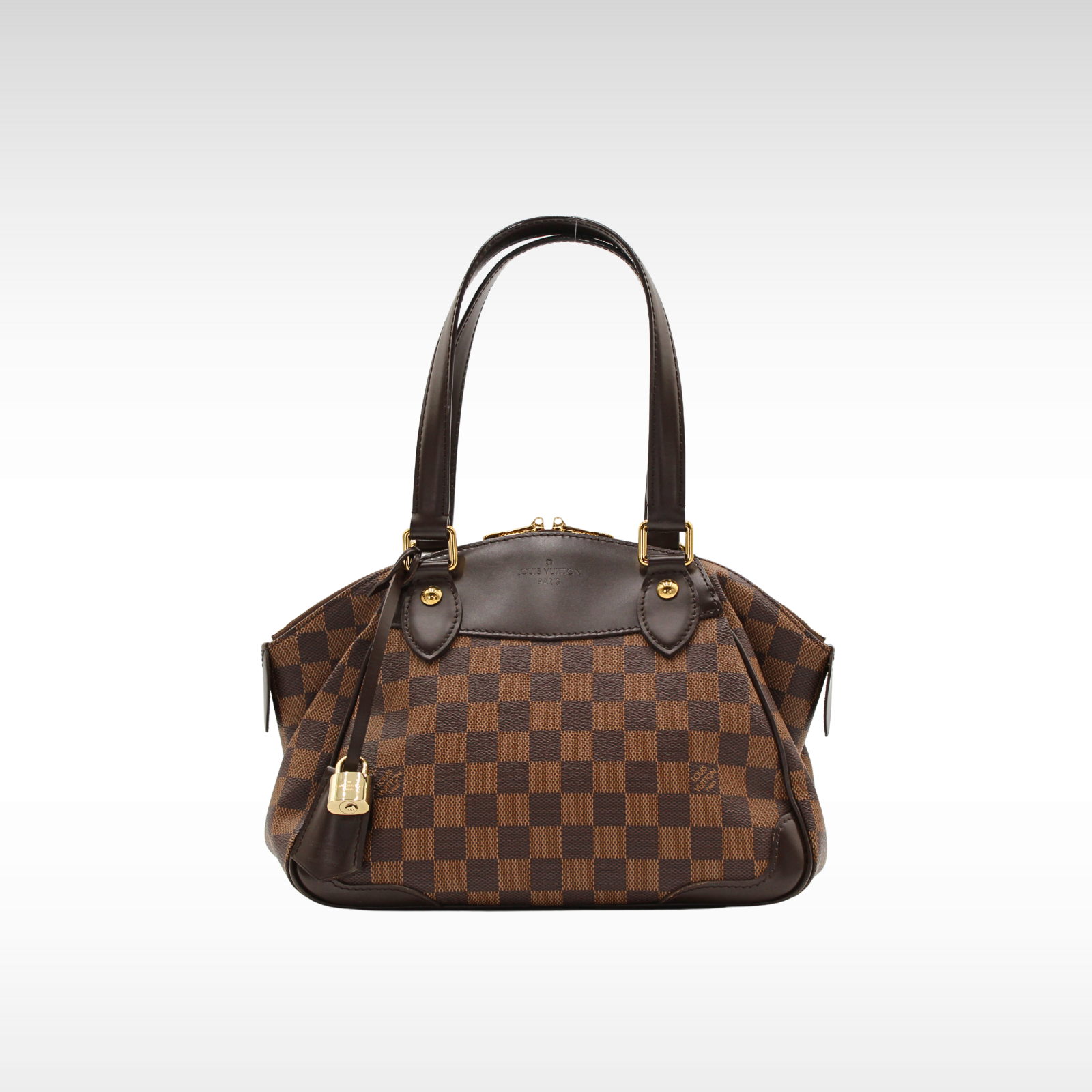 Verona Damier Coated Canvas Ebene Shoulder Bag