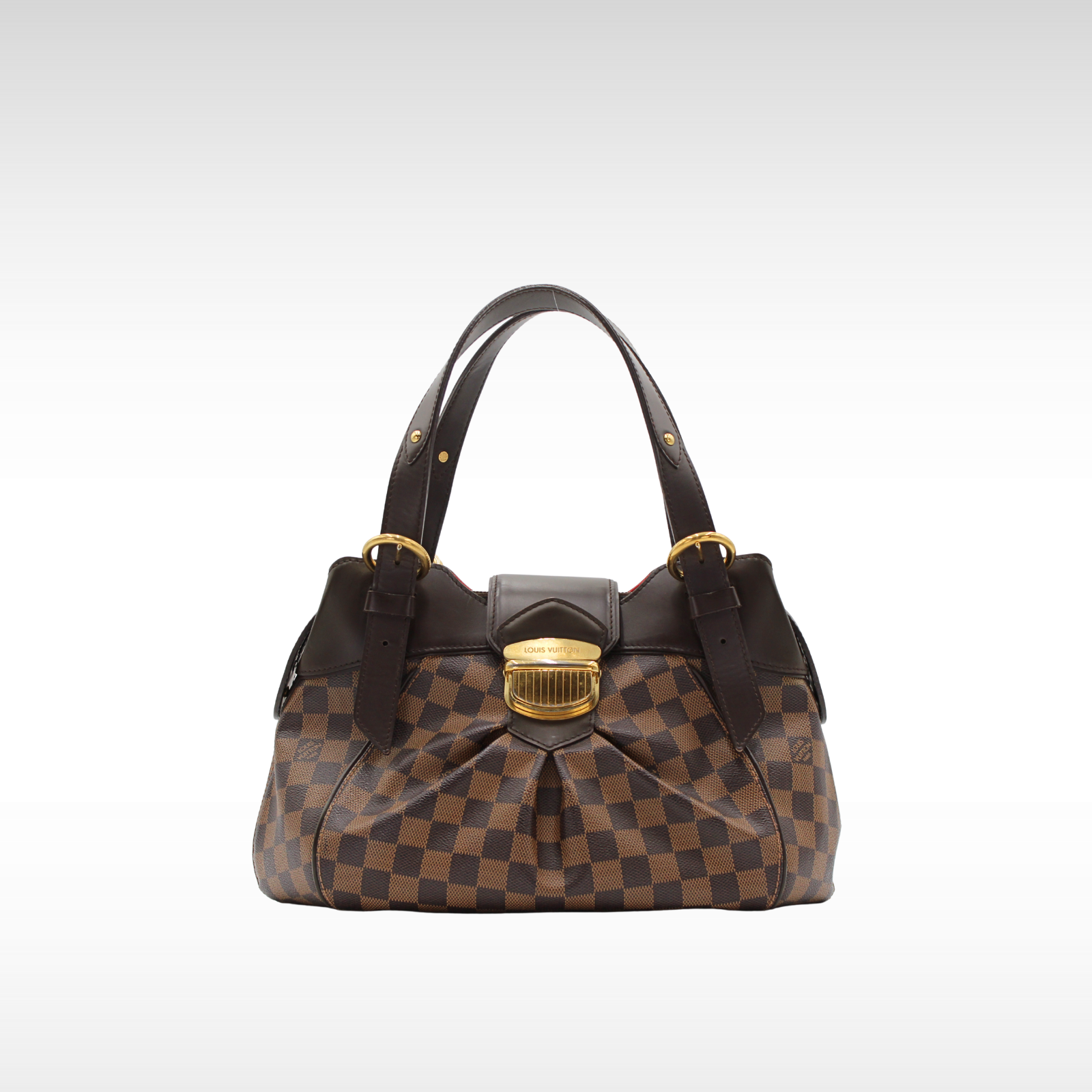 Sistina PM Damier Coated Canvas Ebene Shoulder Bag