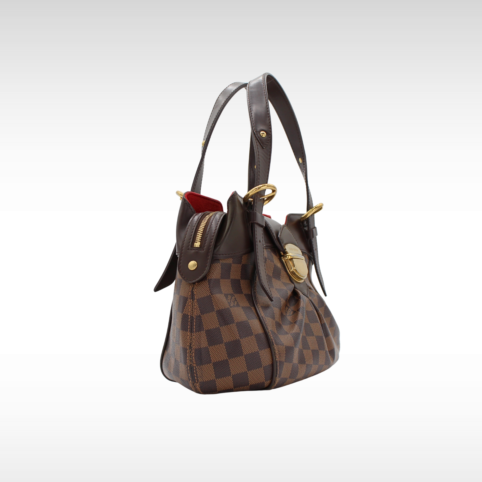 Sistina PM Damier Coated Canvas Ebene Shoulder Bag