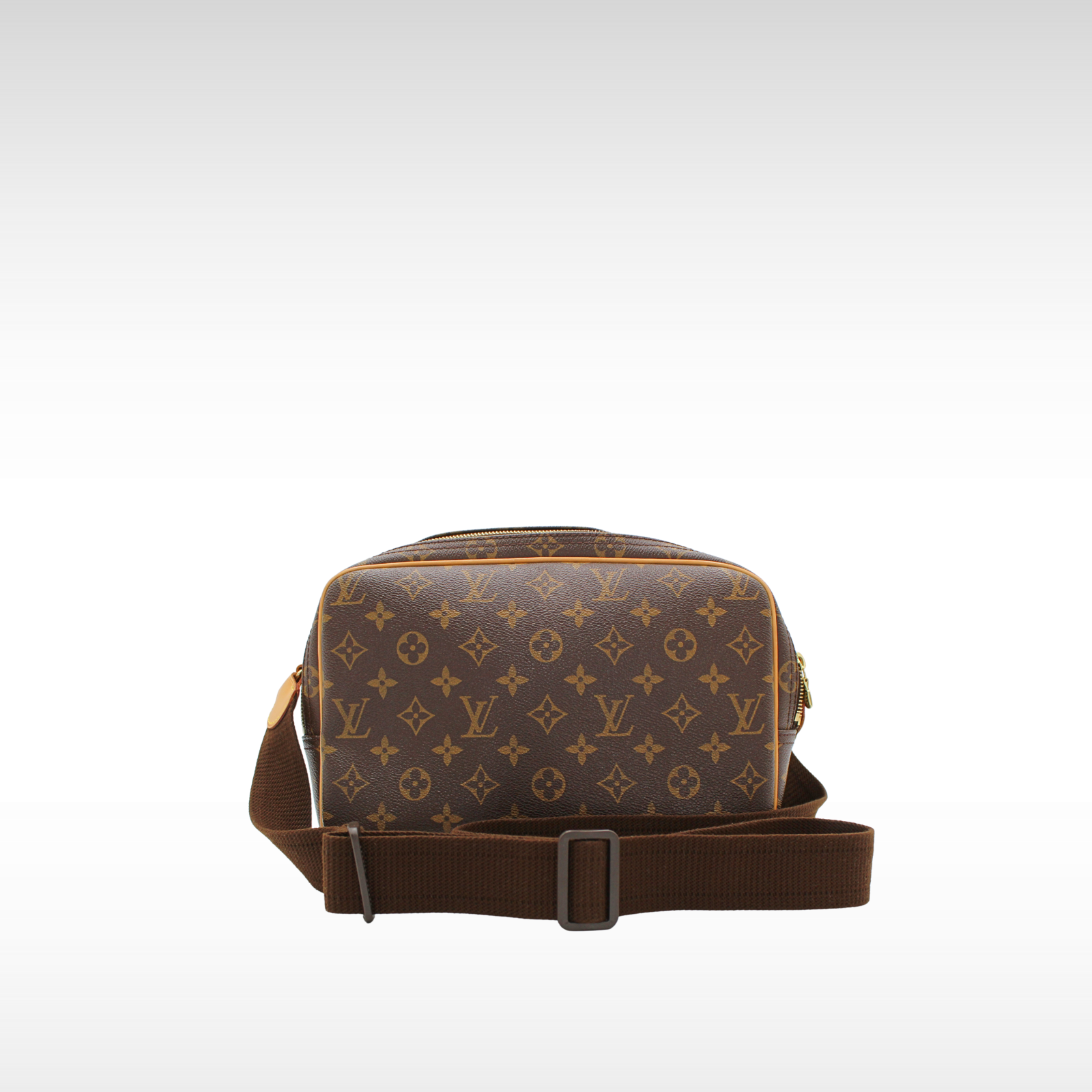 Reporter 28 Monogram Coated Canvas Marron Cross Body Bag