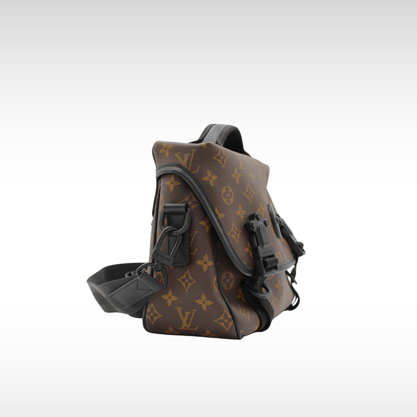 LV Trail Messanger Monogram Macassar Crossbody Bag
