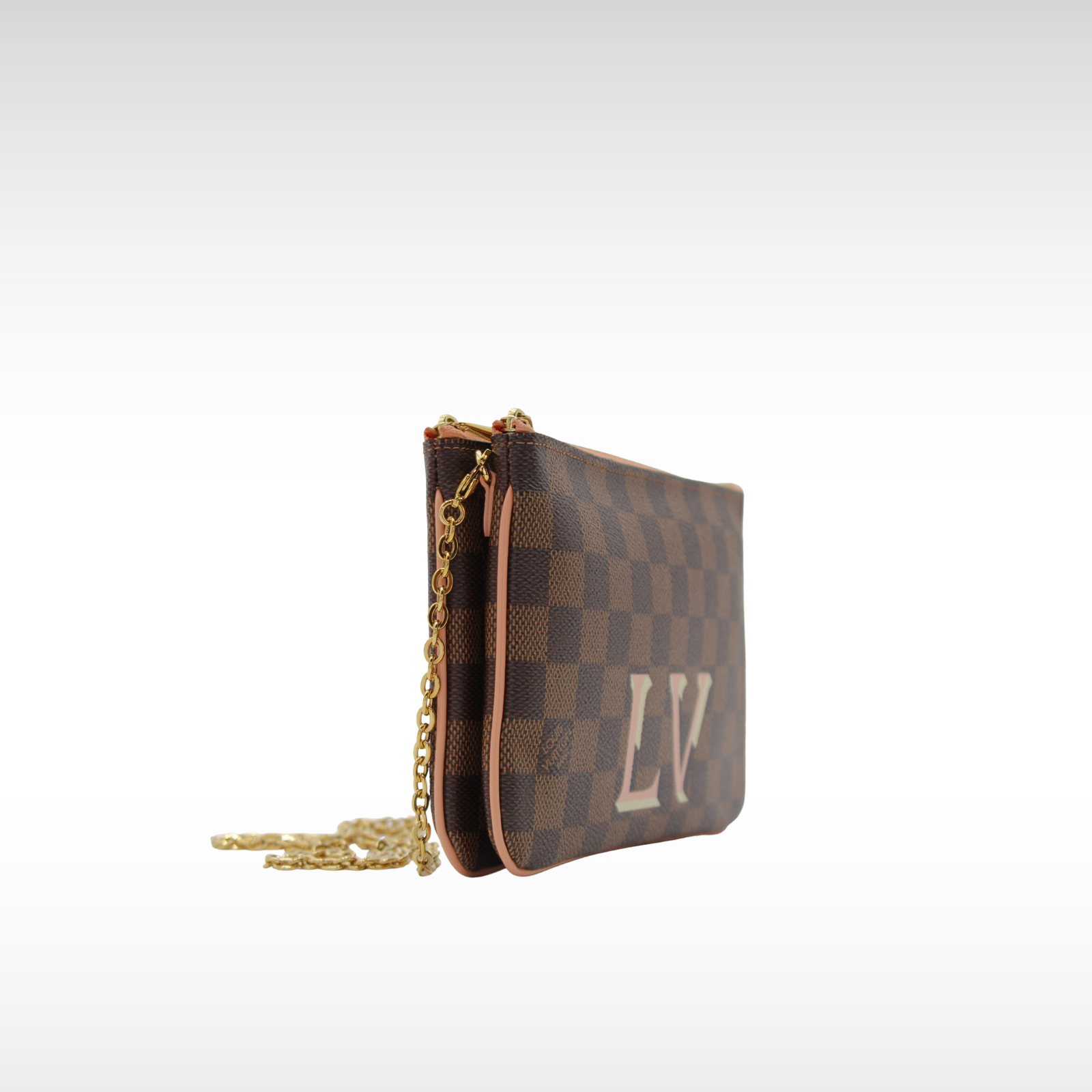 Pochette Double Zip Damier Crossbody Bag
