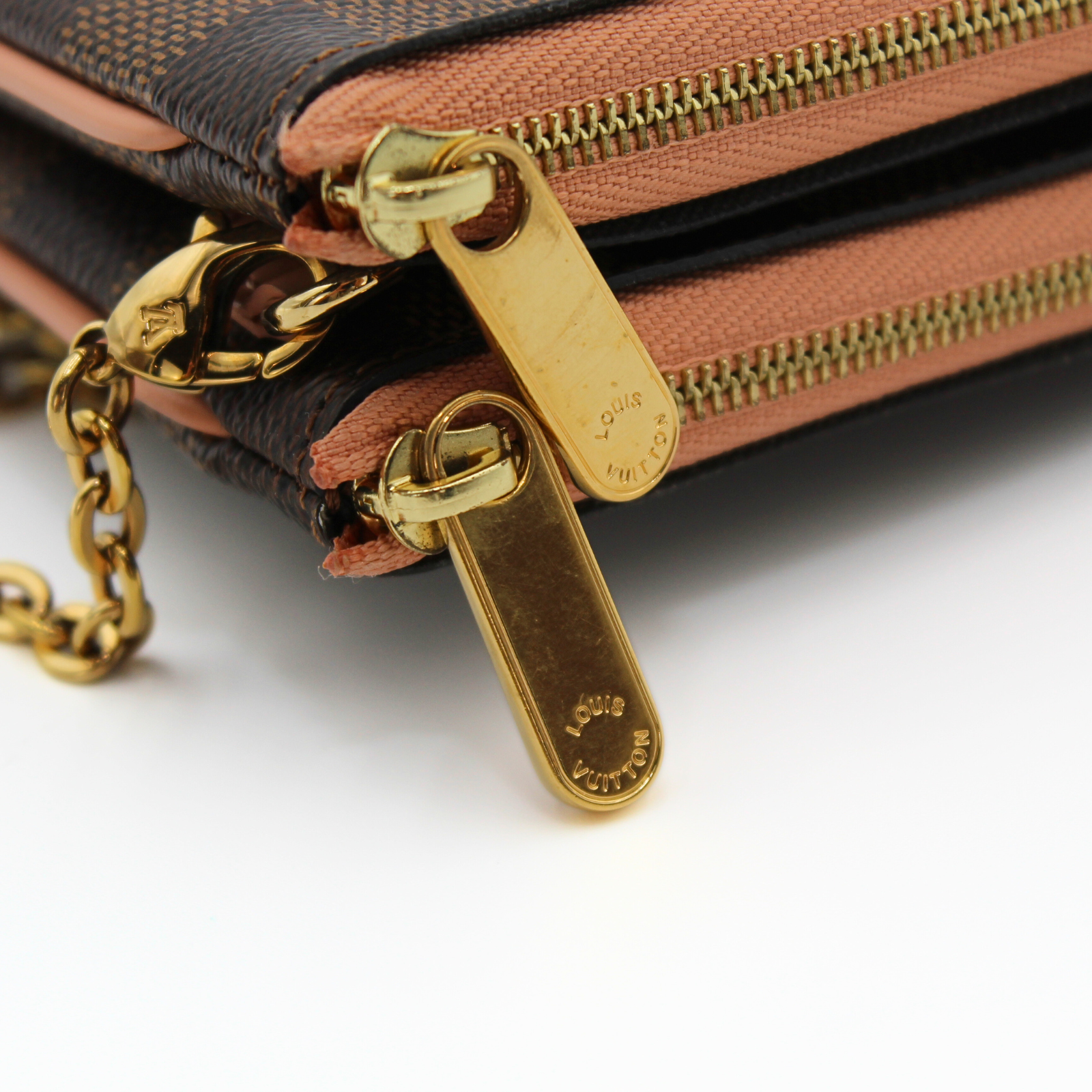 Pochette Double Zip Damier Crossbody Bag