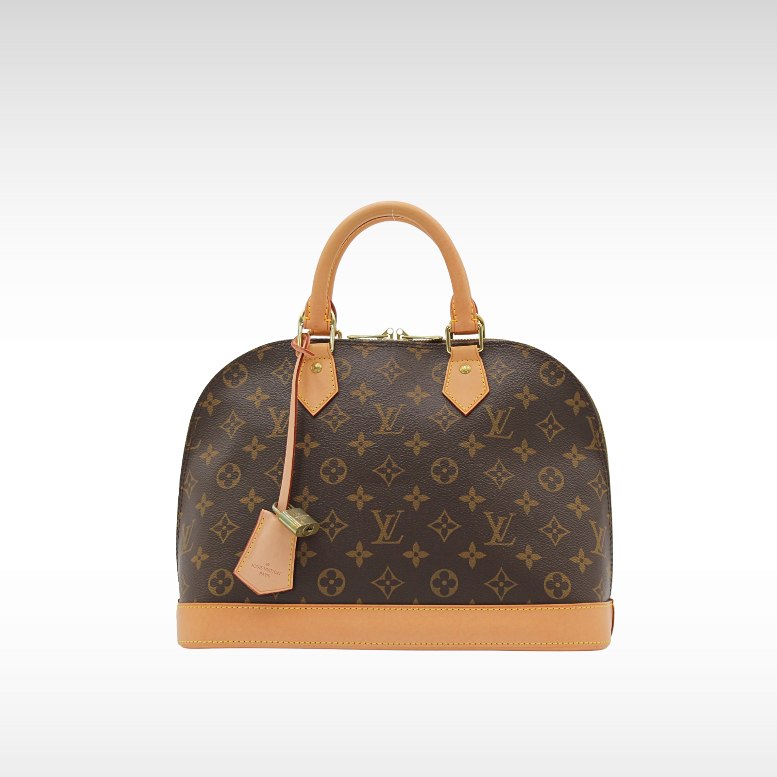 Alma PM Monogram Coated Canvas Marron Hand Bag