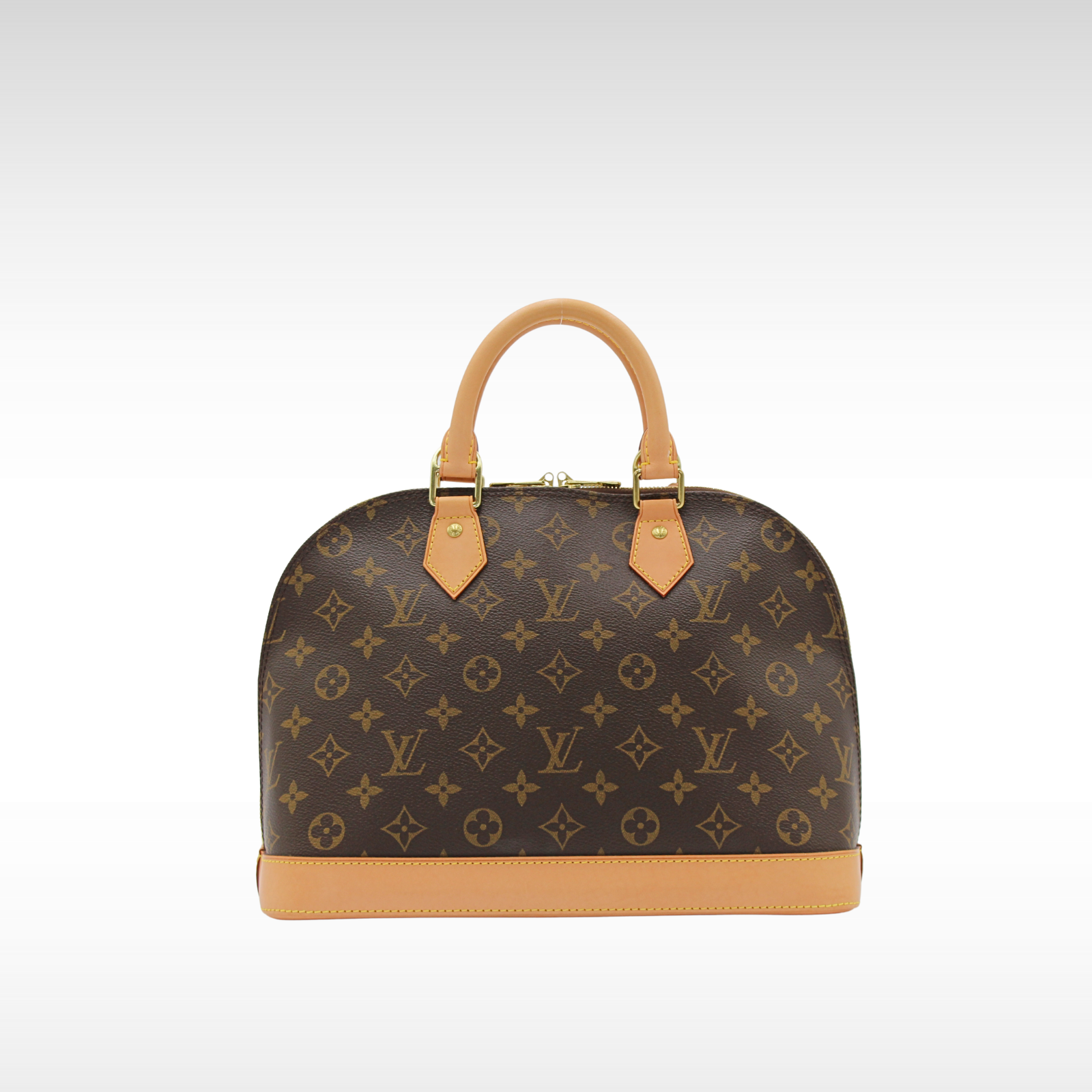 Alma PM Monogram Coated Canvas Marron Hand Bag