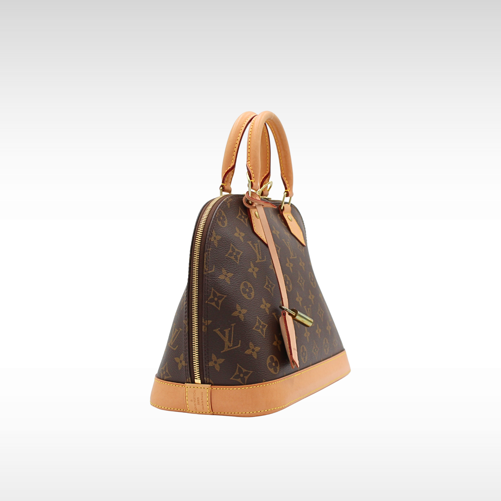 Alma PM Monogram Coated Canvas Marron Hand Bag