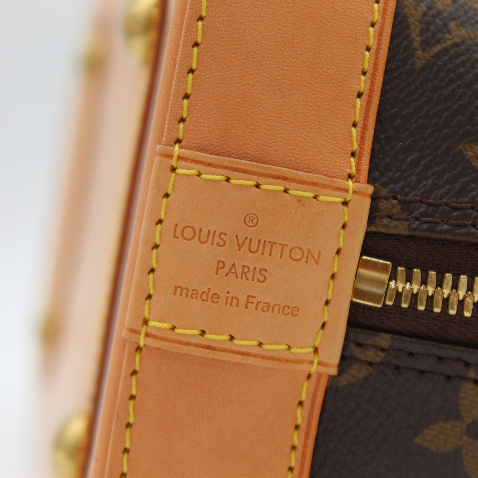 Alma PM Monogram Coated Canvas Marron Hand Bag