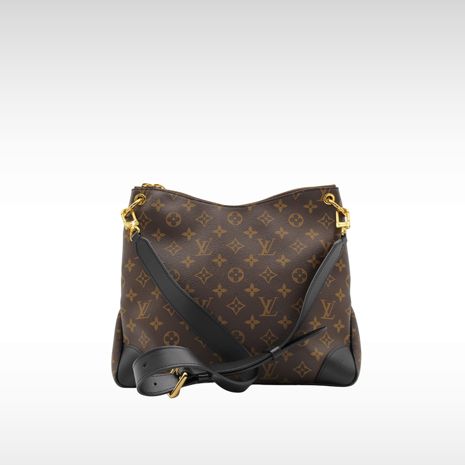 Odeon MM Monogram Coated Canvas Marron Shoulder Bag