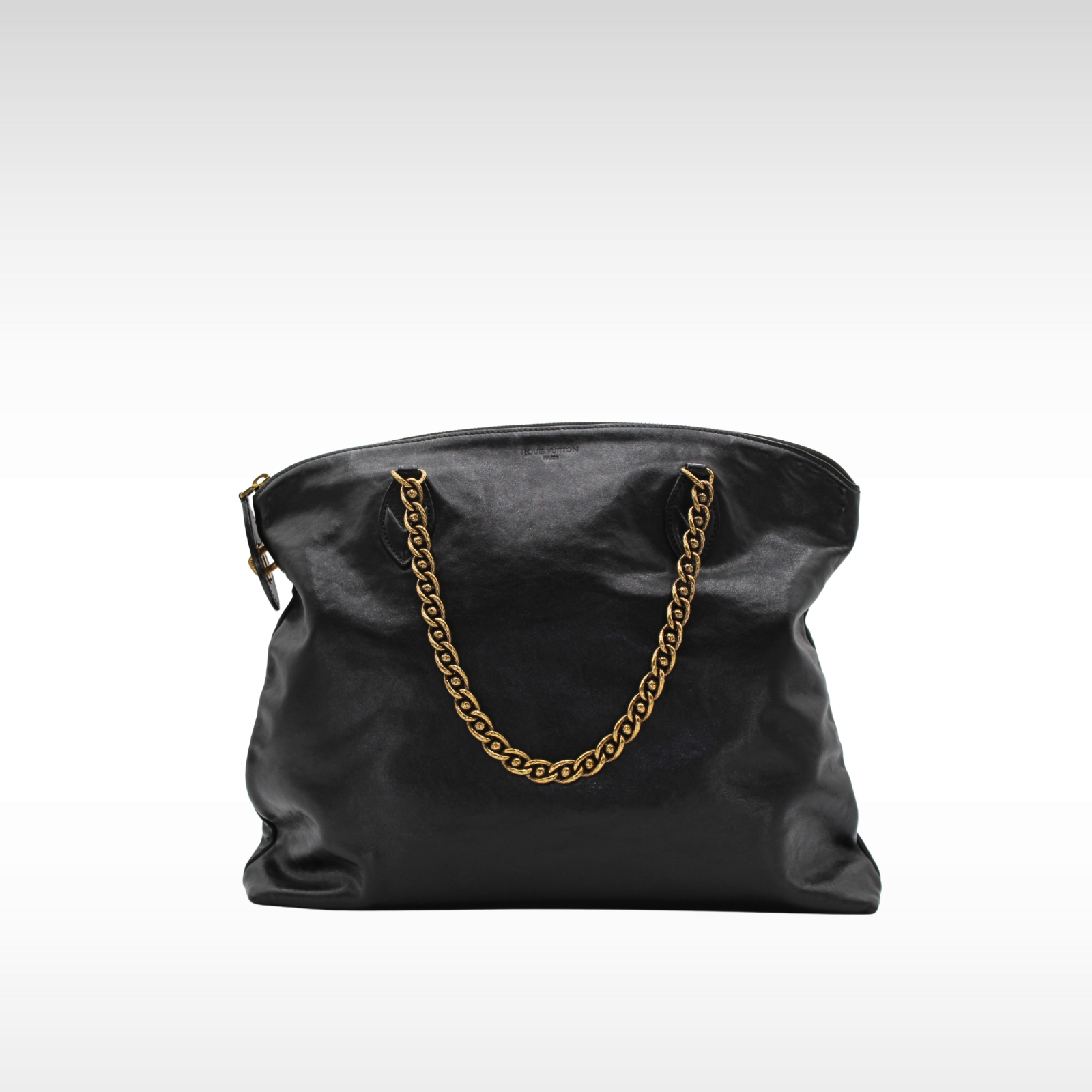 Lockit Chain 2013AW Calf Black Hand Bag