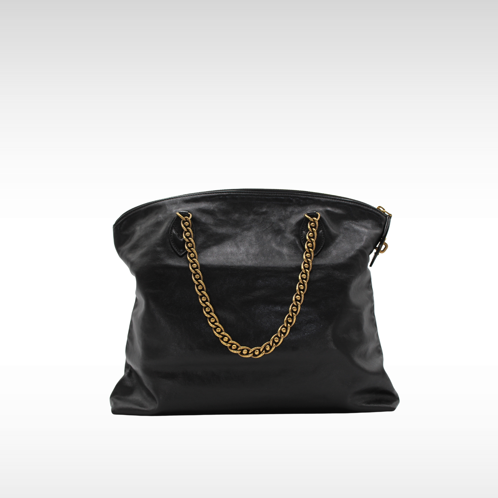 Lockit Chain 2013AW Calf Black Hand Bag