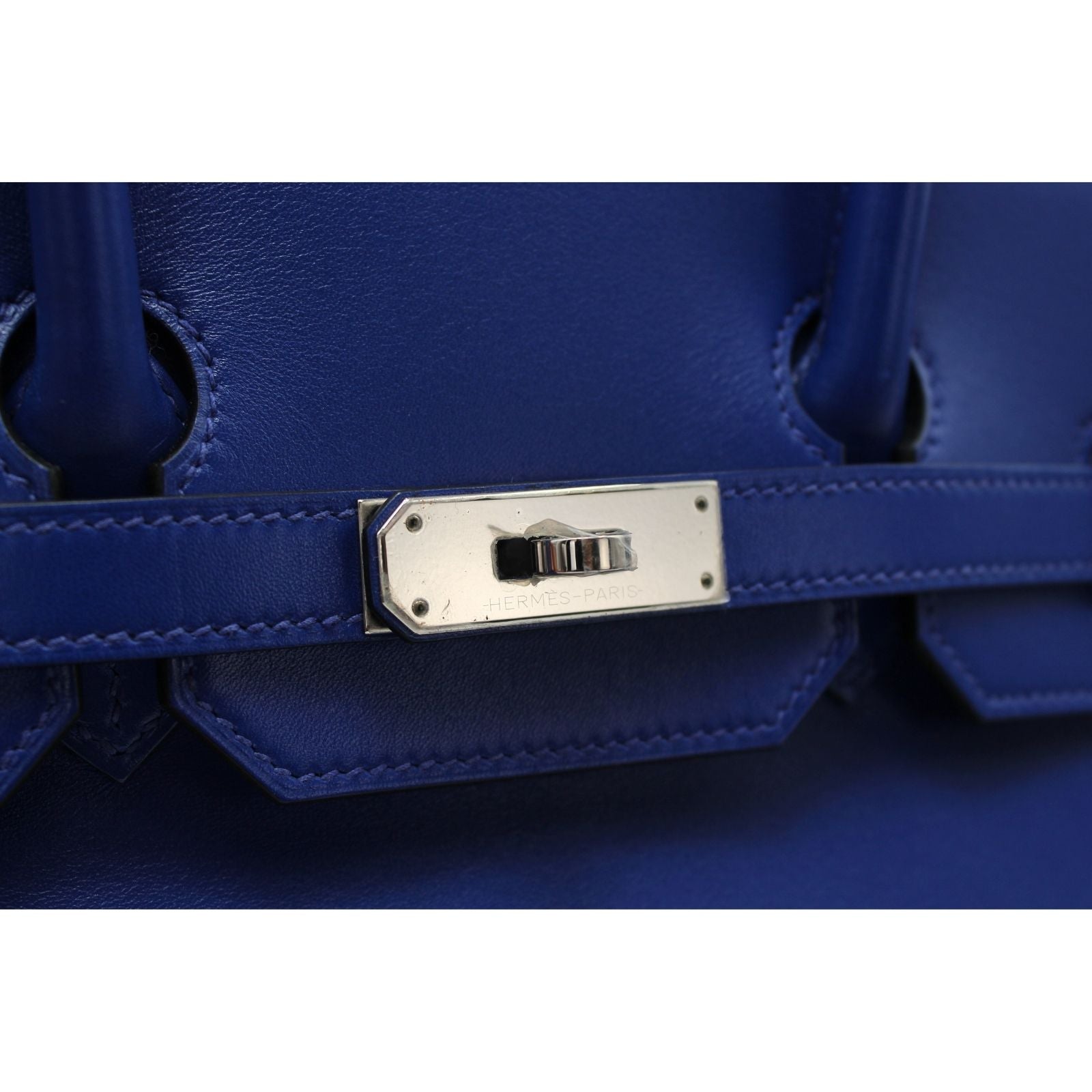 Birkin 35 Tadelakt Blue Electrique