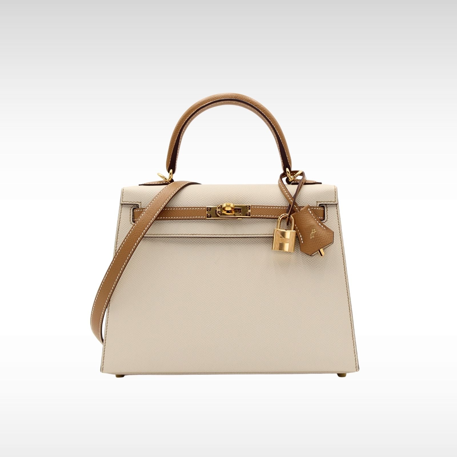 Kelly 25 Personal Order Epsom Craie+Biscuit