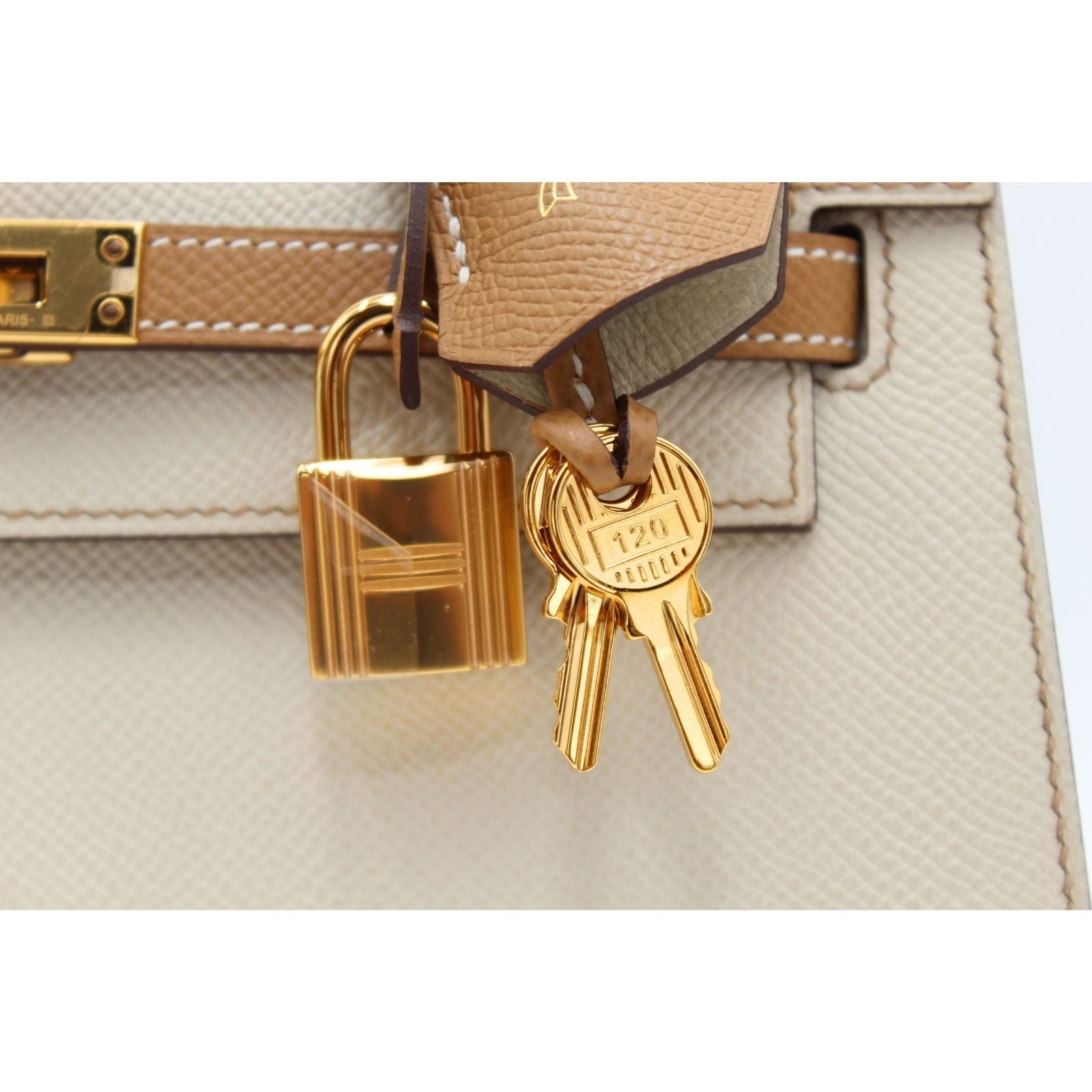 Kelly 25 Personal Order Epsom Craie+Biscuit