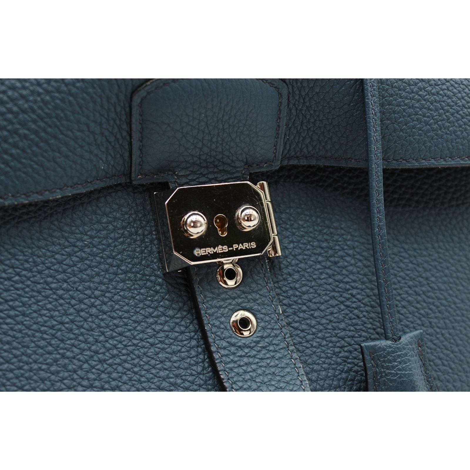 Sac A Depeches Multipocket 38-2 Togo Blue De Prusse+Black Briefcase