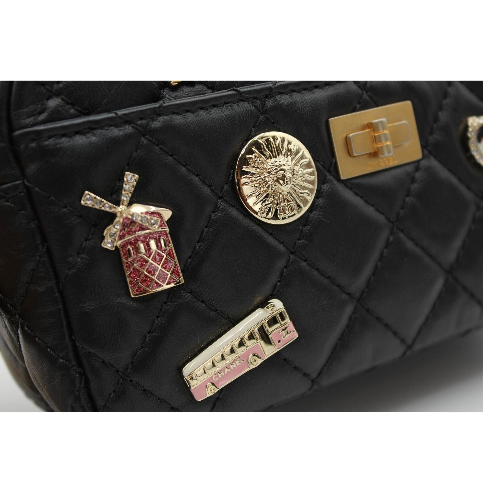 2.55 Calf Black Crossbody Bag