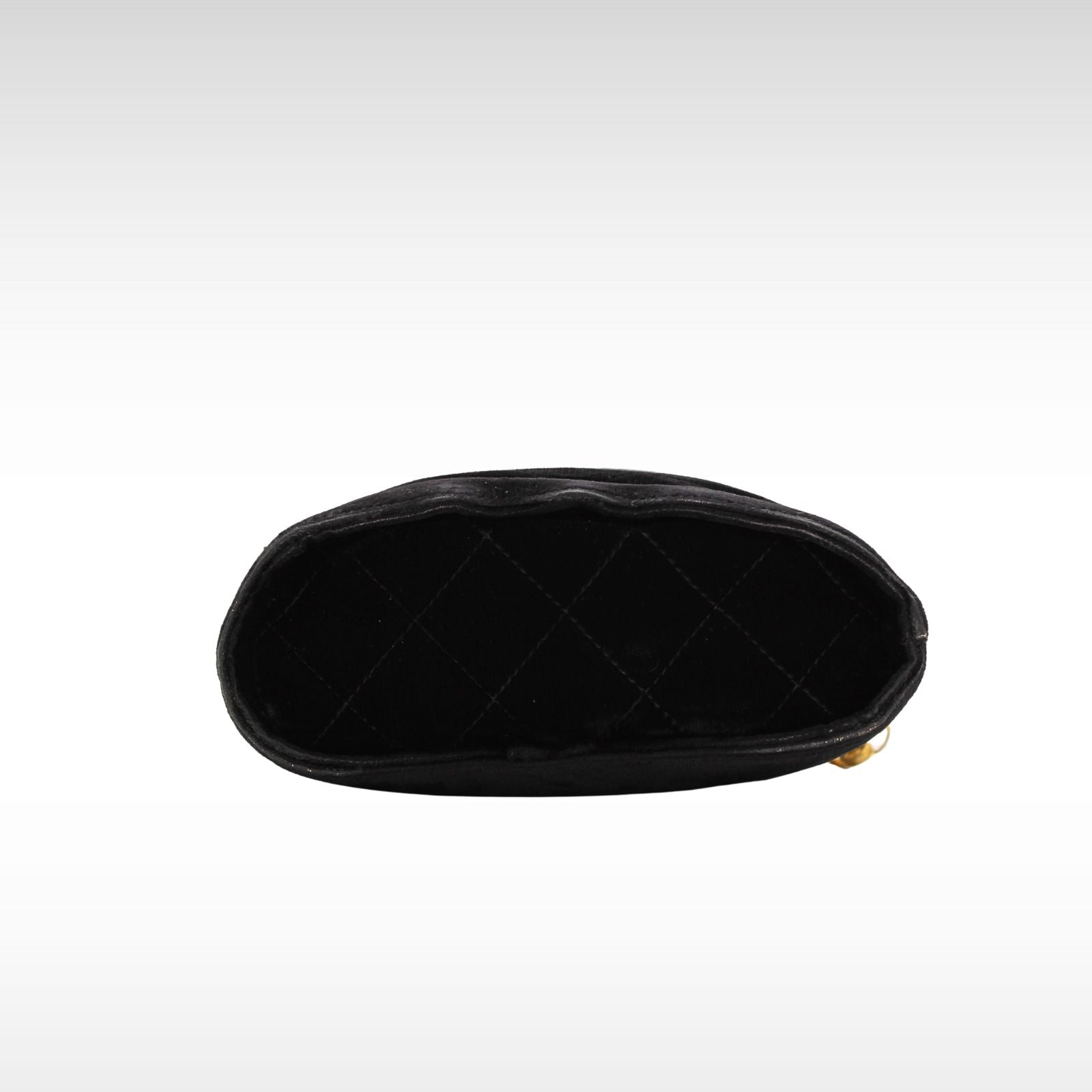 Velour Black Crossbody Bag