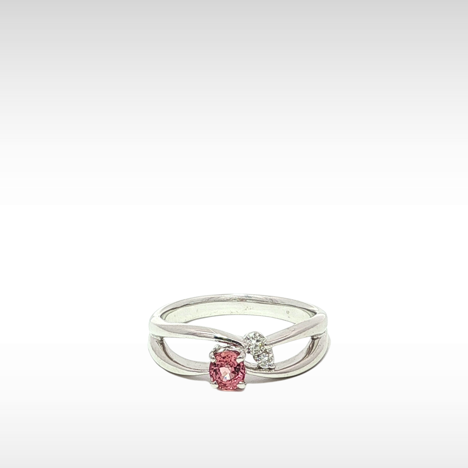 Sapphire Diamond White Gold Ring 6