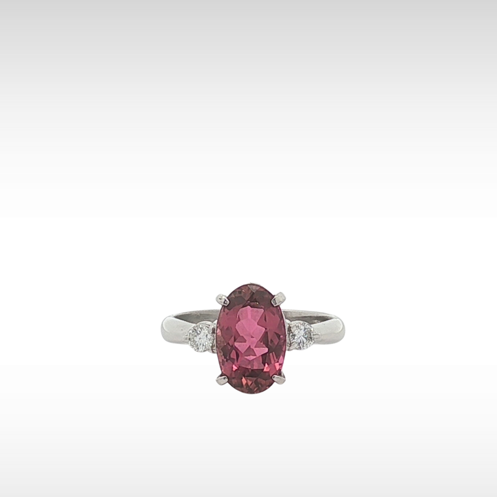 Pink Tourmaline Diamond PT Ring 5.75