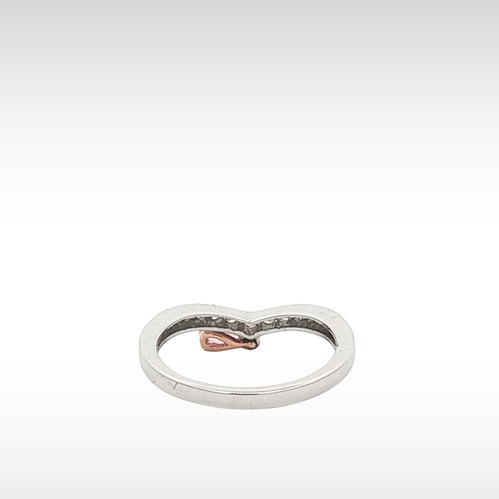 Pink Sapphire Diamond PT&K18 Ring 5.75
