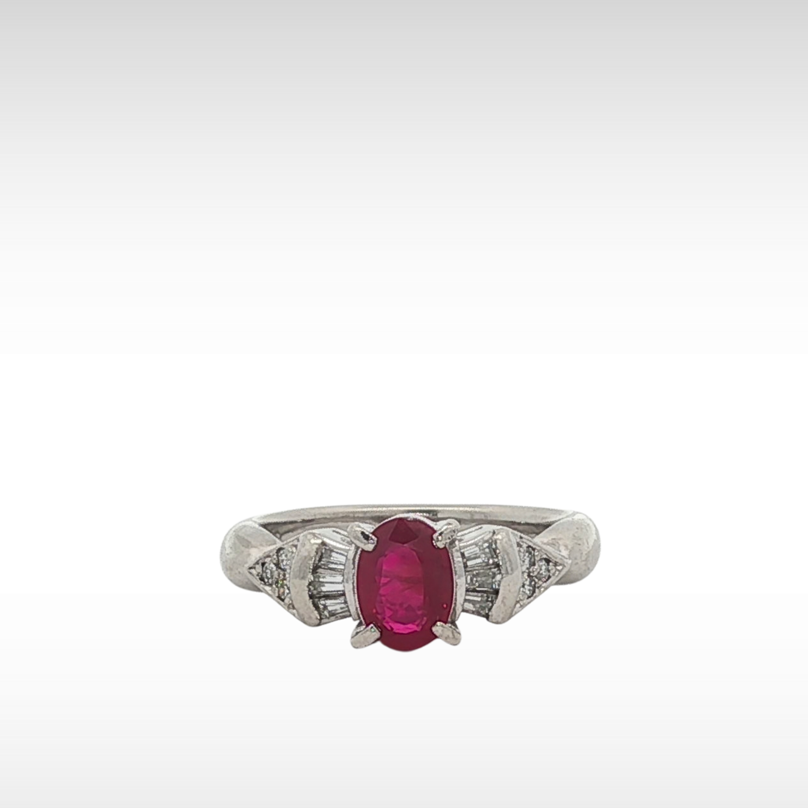 Ruby Diamond PT Ring 5.75