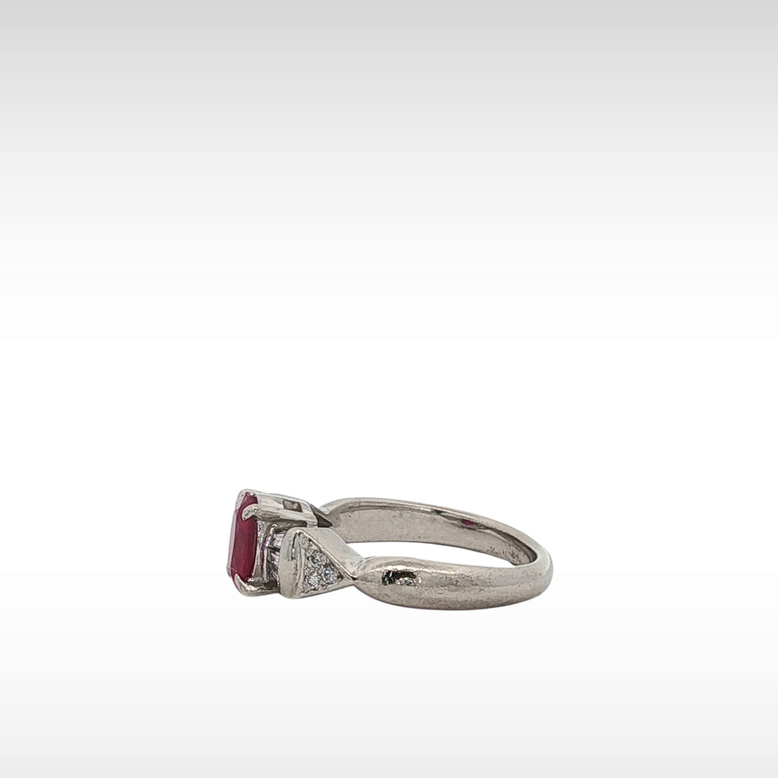 Ruby Diamond PT Ring 5.75