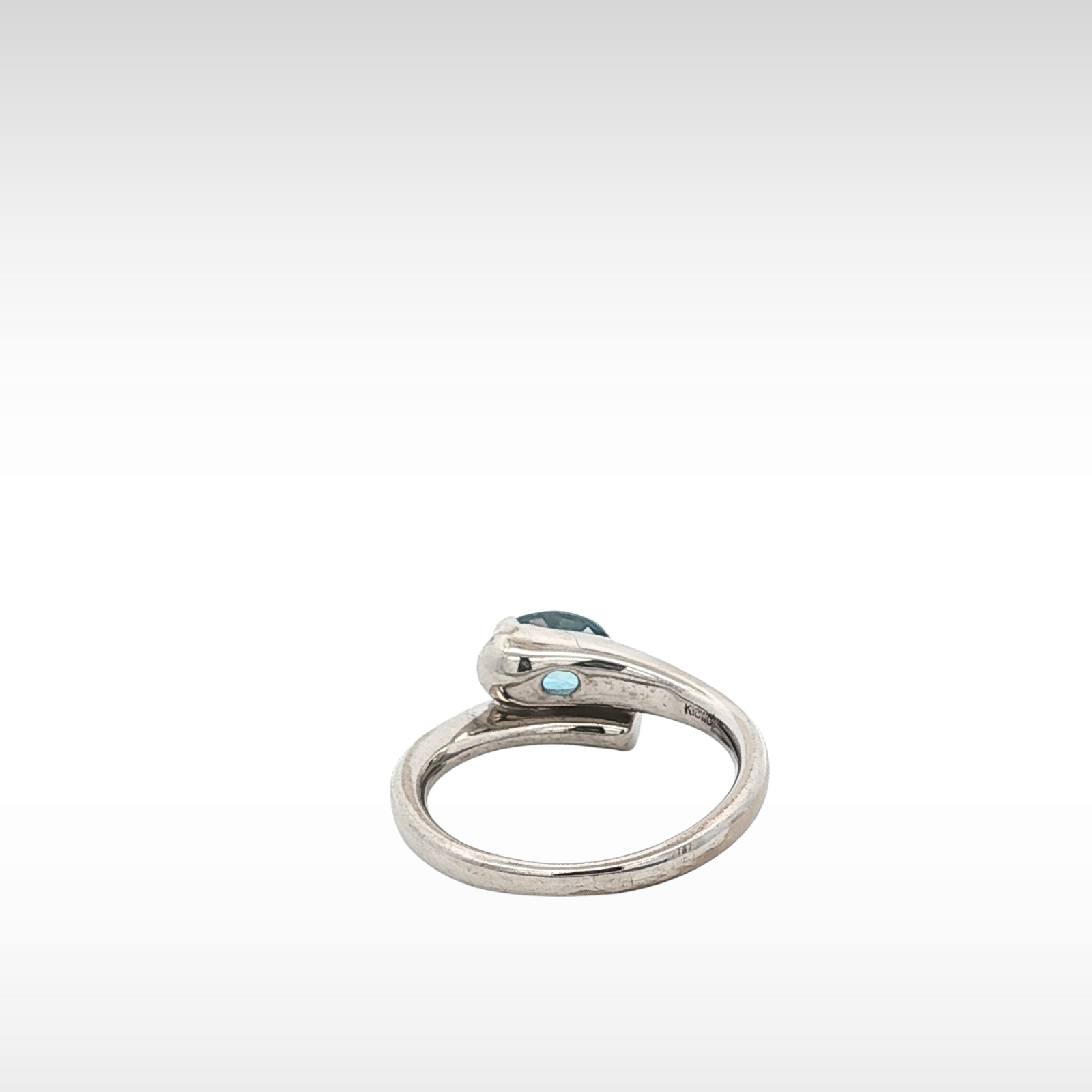 Aquamarine Diamond White Gold Ring 6