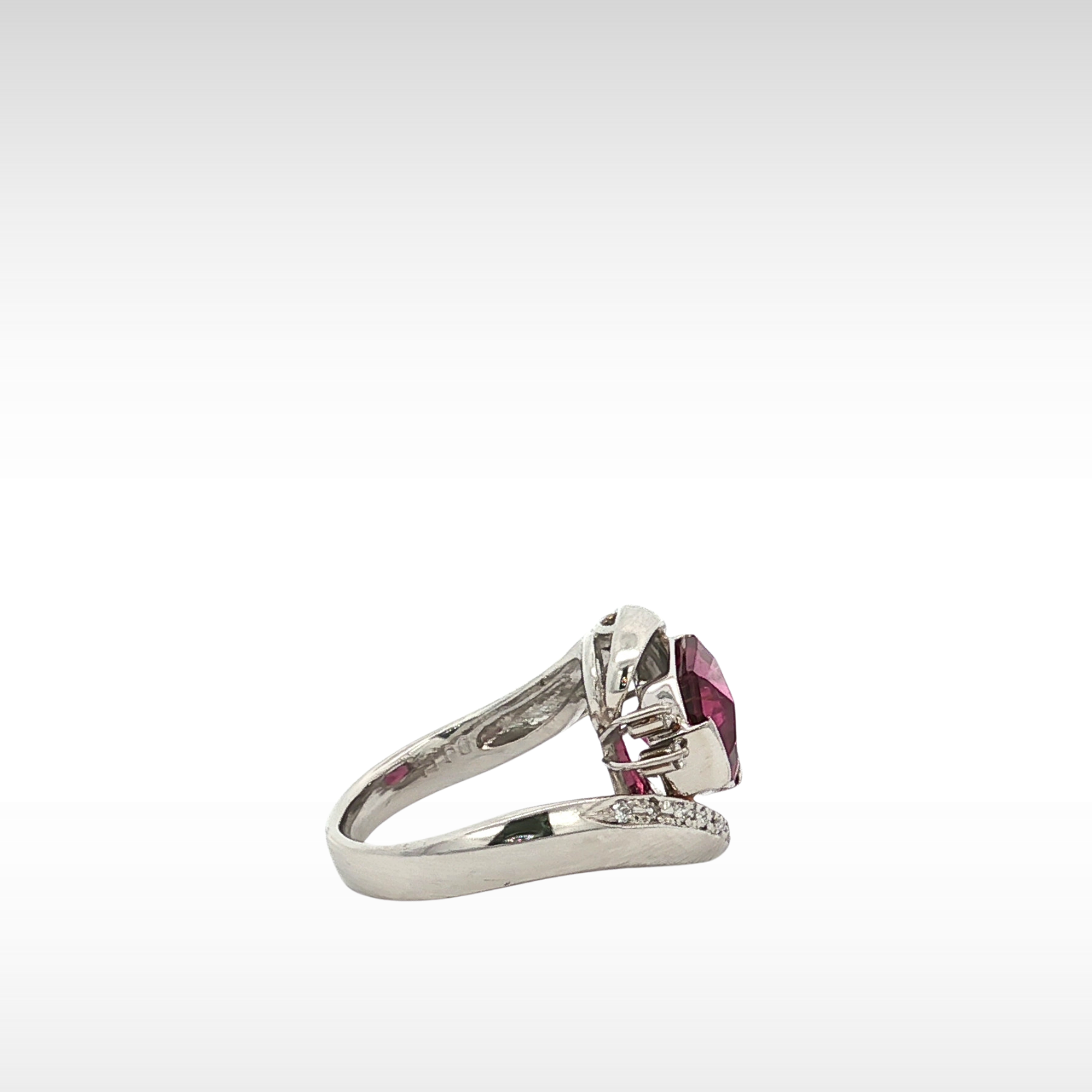Rubellite Tourmaline PT900 Ring 6