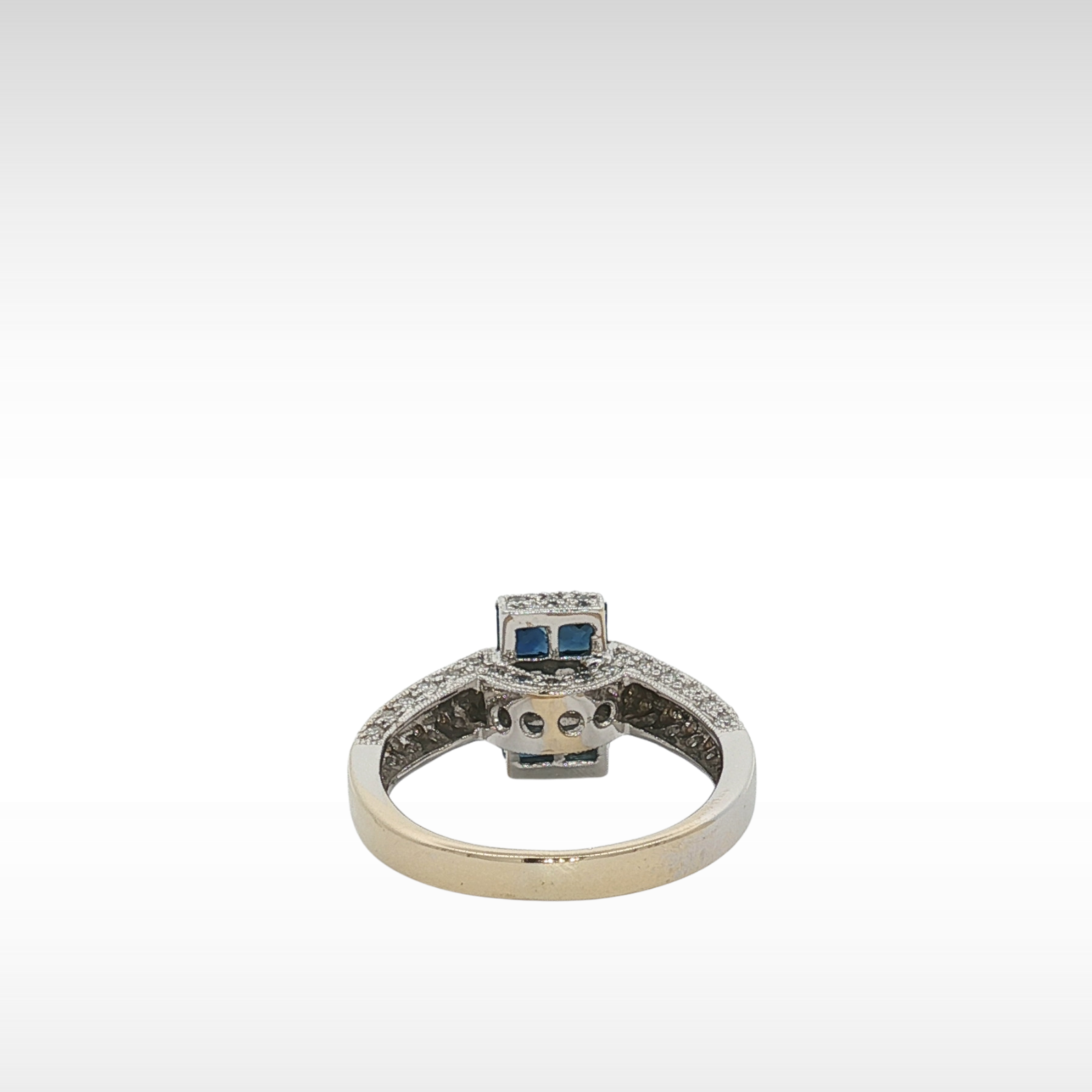 Sapphire Diamond White Gold Ring 6