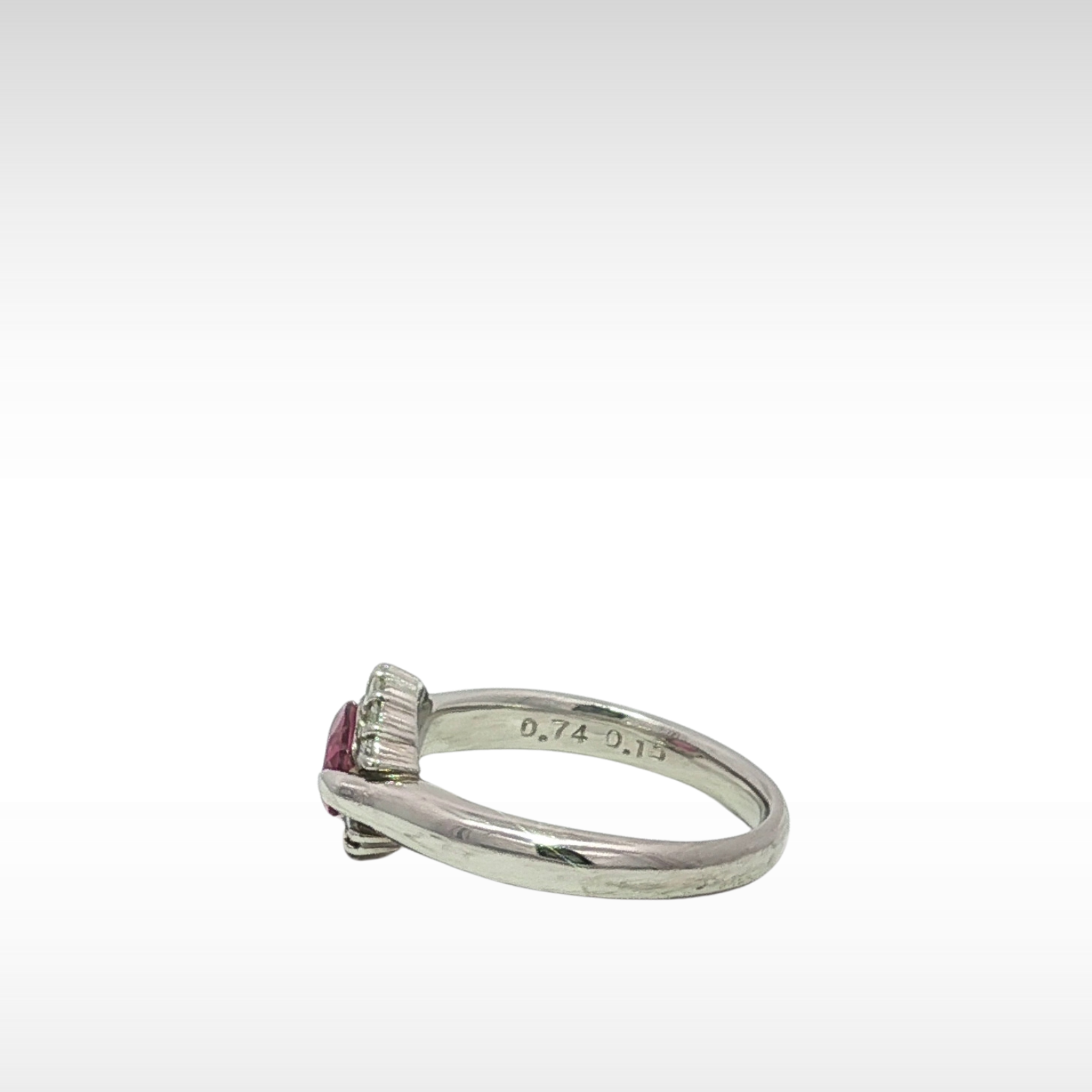 Tourmaline Diamond Platinum Ring 5.25