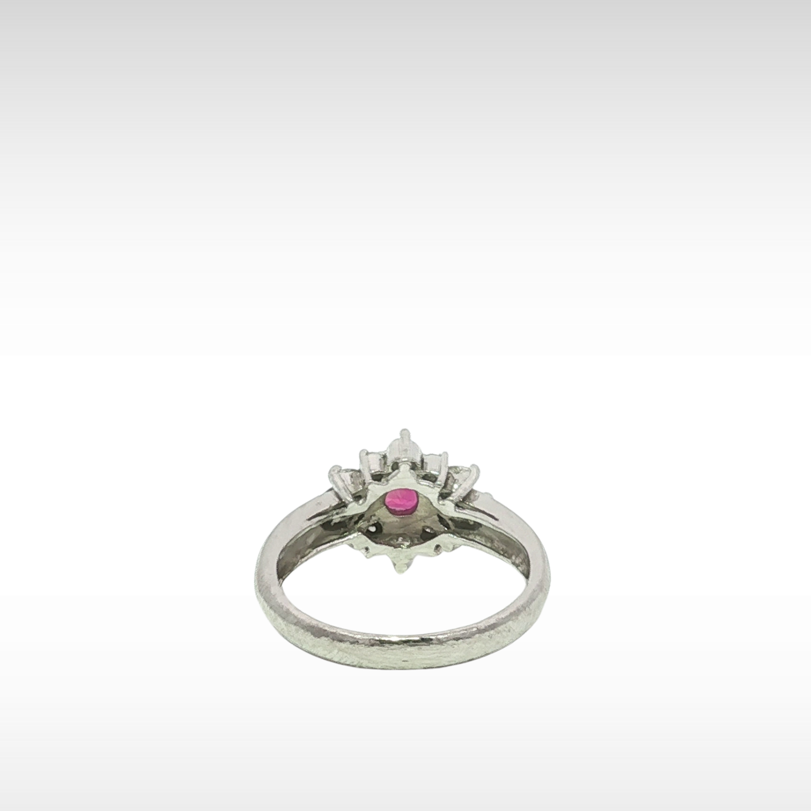 Ruby Diamond Platinum Ring 6