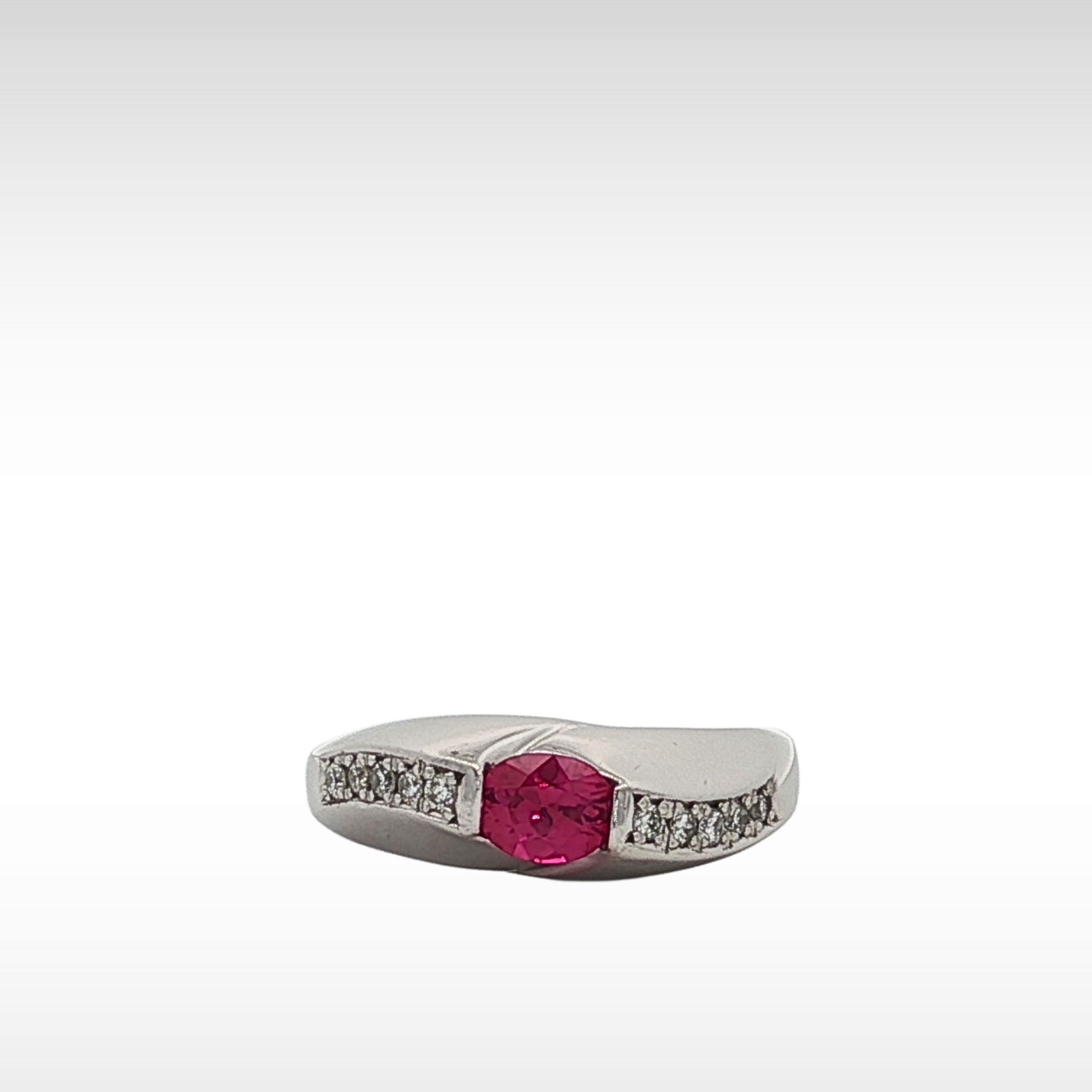 Ruby Diamond PT Ring 5.75