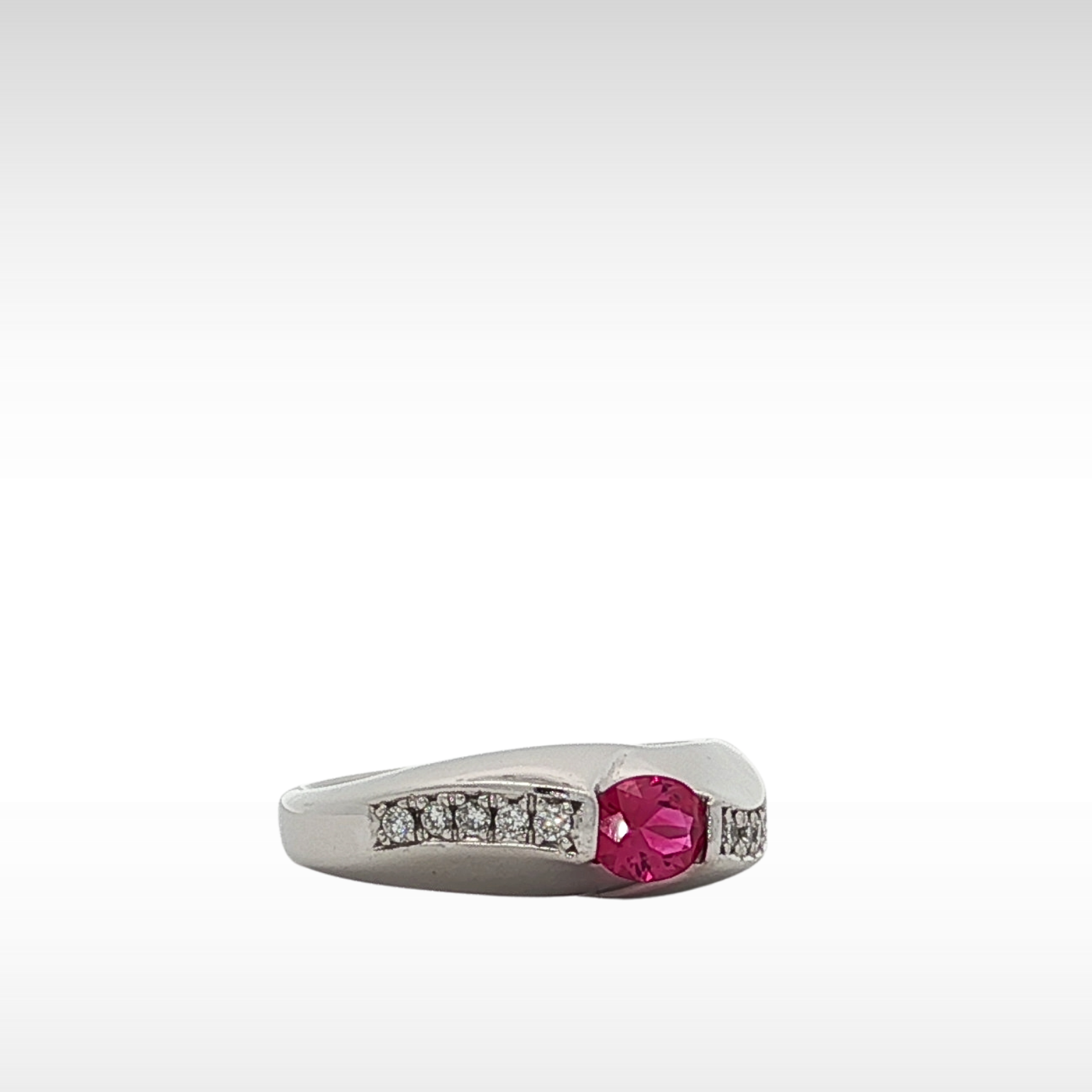 Ruby Diamond PT Ring 5.75