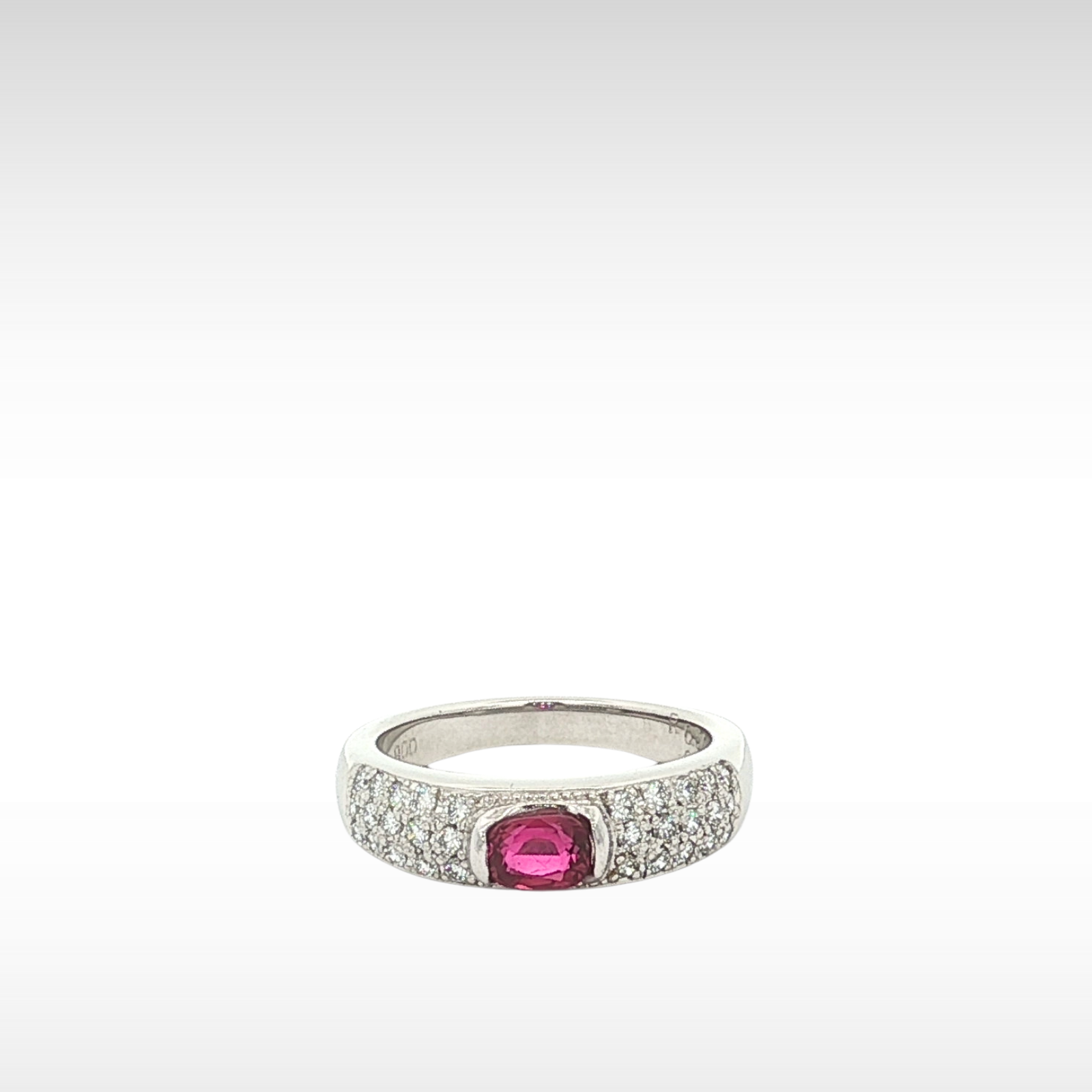 Ruby Diamond PT Ring 5