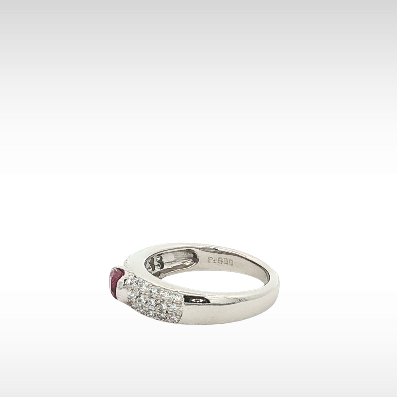 Ruby Diamond PT Ring 5